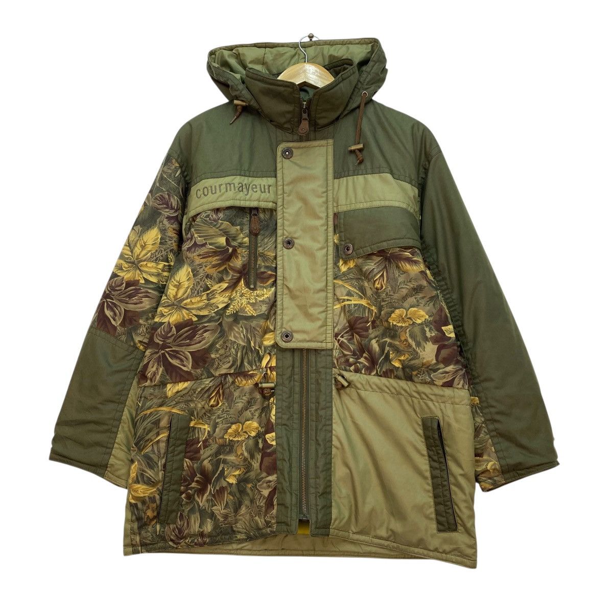 Vintage 💥Vintage 90's Courmayeur hooded ski jacket Floral Size US M / EU 48-50 / 2 - 1 Thumbnail