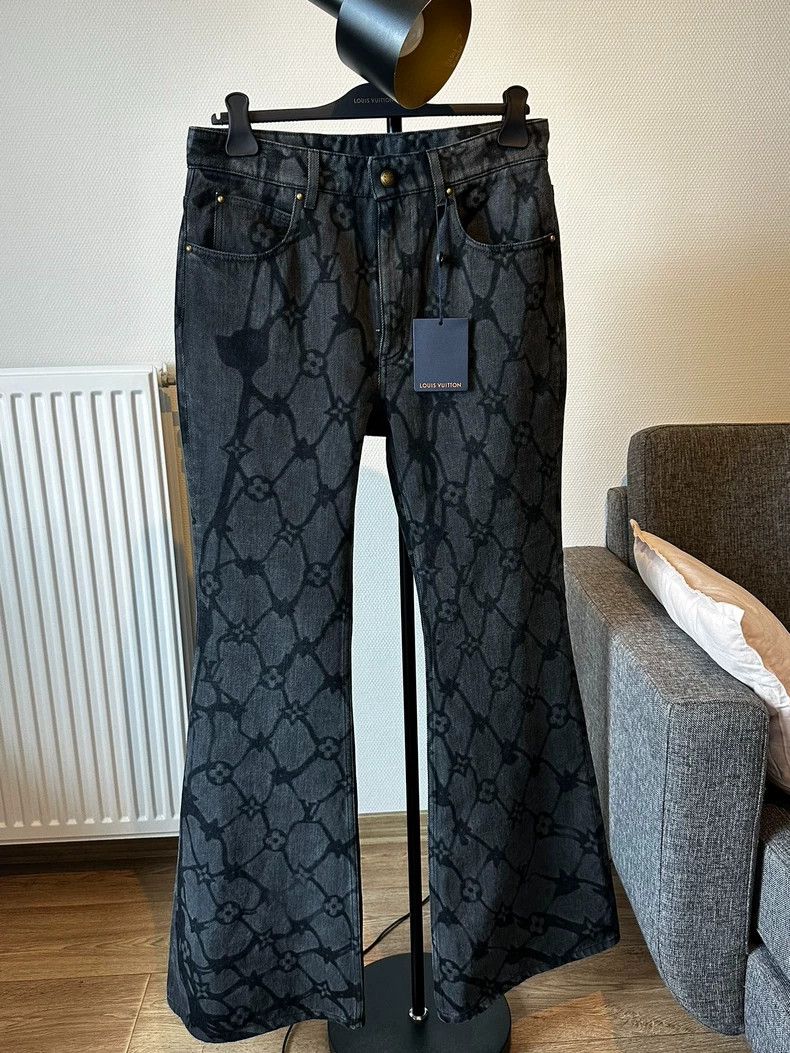 Louis Vuitton Louis Vuitton 24 FW fishnet presbyopic tie-dyed jeans 2501- Size US 30 / EU 46 - 1 Thumbnail