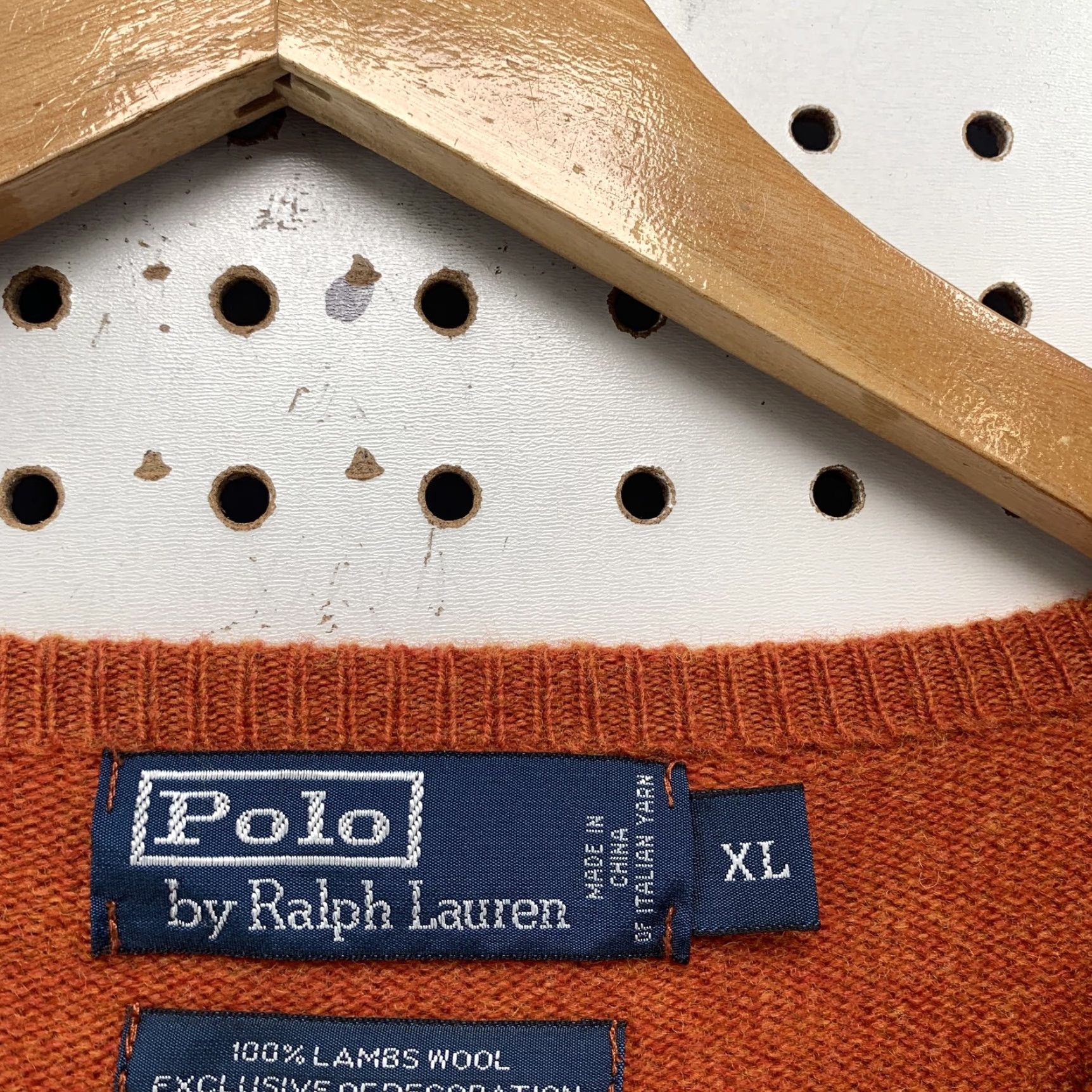 Polo Ralph Lauren Polo Ralph Lauren Sweater XL Orange Pullover Long Sleeve 1/4 Zip Knit Wool Mens Size US XL / EU 56 / 4 - 3 Thumbnail