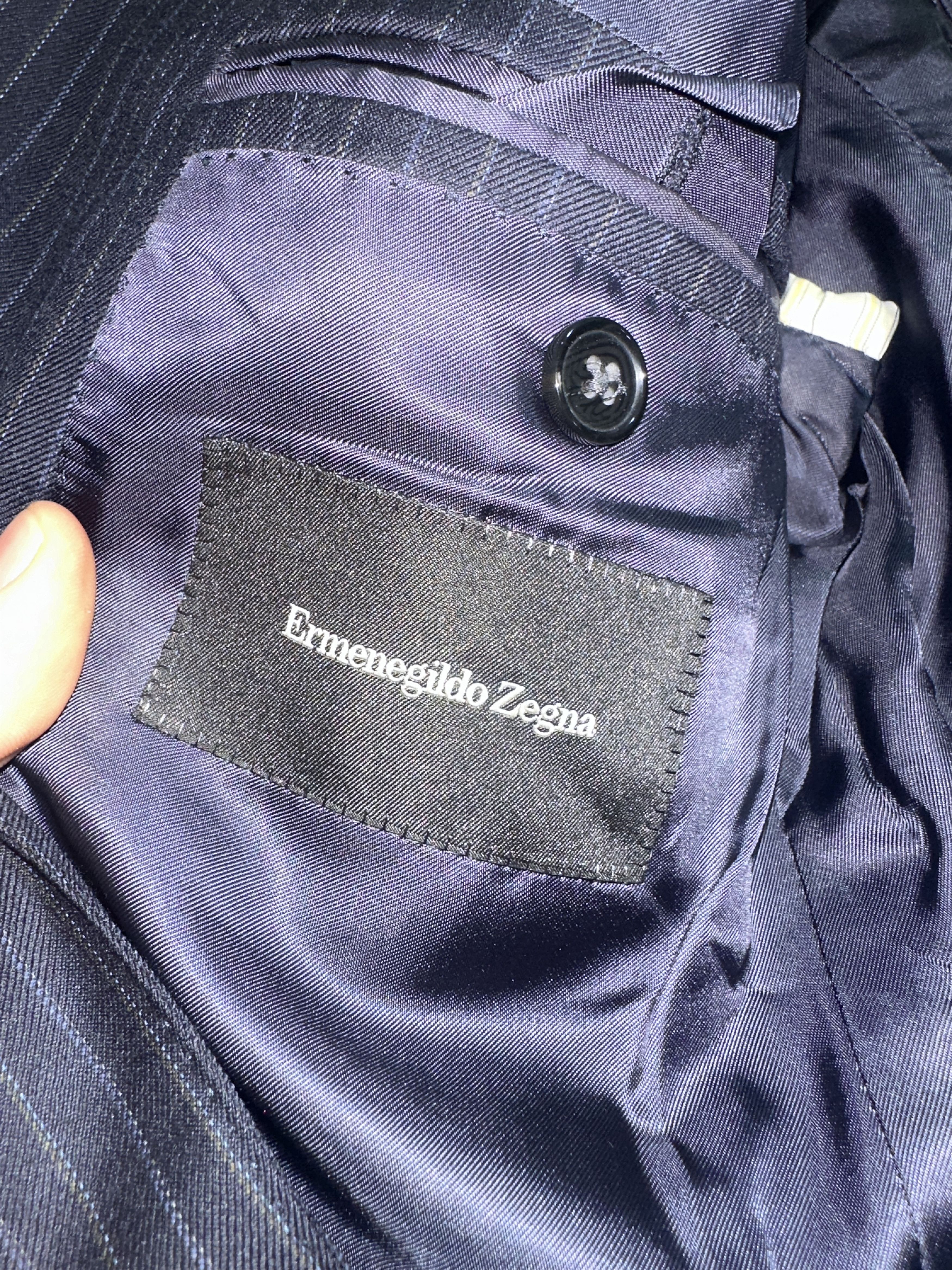 Ermenegildo Zegna Ermenegildo Zegna Wool Pinstripe 3 Button Suit Blazer 50R Size 50R - 3 Thumbnail