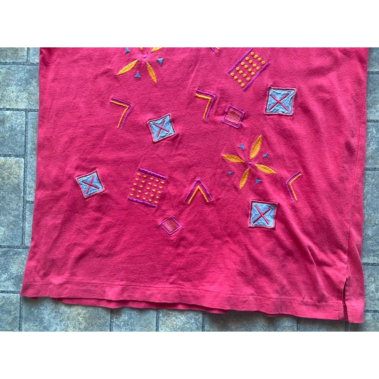 Vintage VINTAGE Segrets Sun Prints WOMANS LADY LONG SLEEVE SHIRT L Pink Embroidered Size L / US 10 / IT 46 - 3 Thumbnail