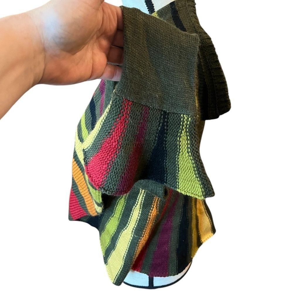 Vintage Y2K What's Hot Rainbow Bell Sleeve Open Front Cardigan M/L Size M / US 6-8 / IT 42-44 - 4 Thumbnail