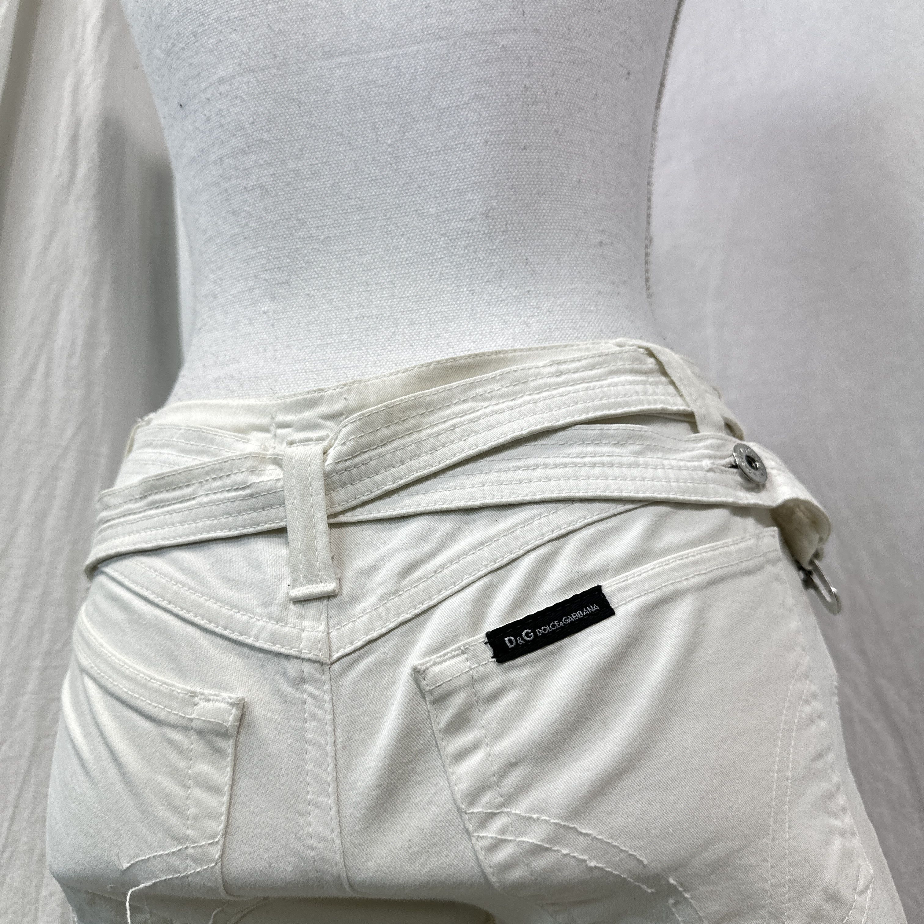 Dolce & Gabbana Vintage Old Money Capri Dolce & Gabbana Bondage Pants 00s Size 24" / US 00 / IT 34 - 6 Thumbnail