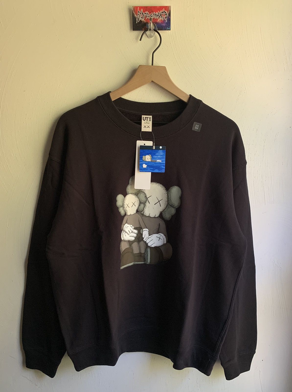 image of Kaws x Uniqlo Companion Crewneck Sweatshirt Black, Men's (Size 2XL)