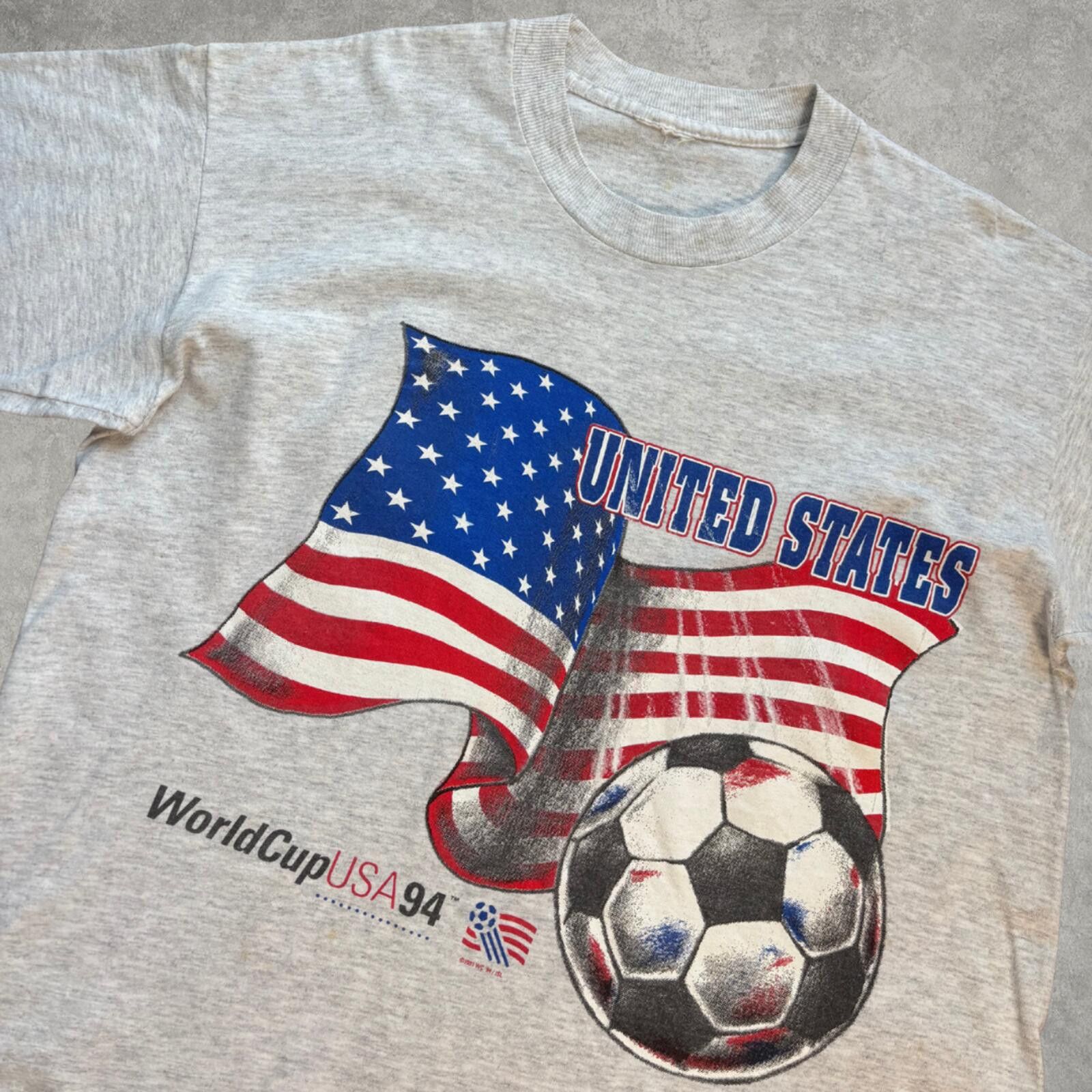 Nutmeg USA Adidas World Cup 1994 Vintage T-Shirt Nutmeg (L) Size US L / EU 52-54 / 3 - 3 Thumbnail