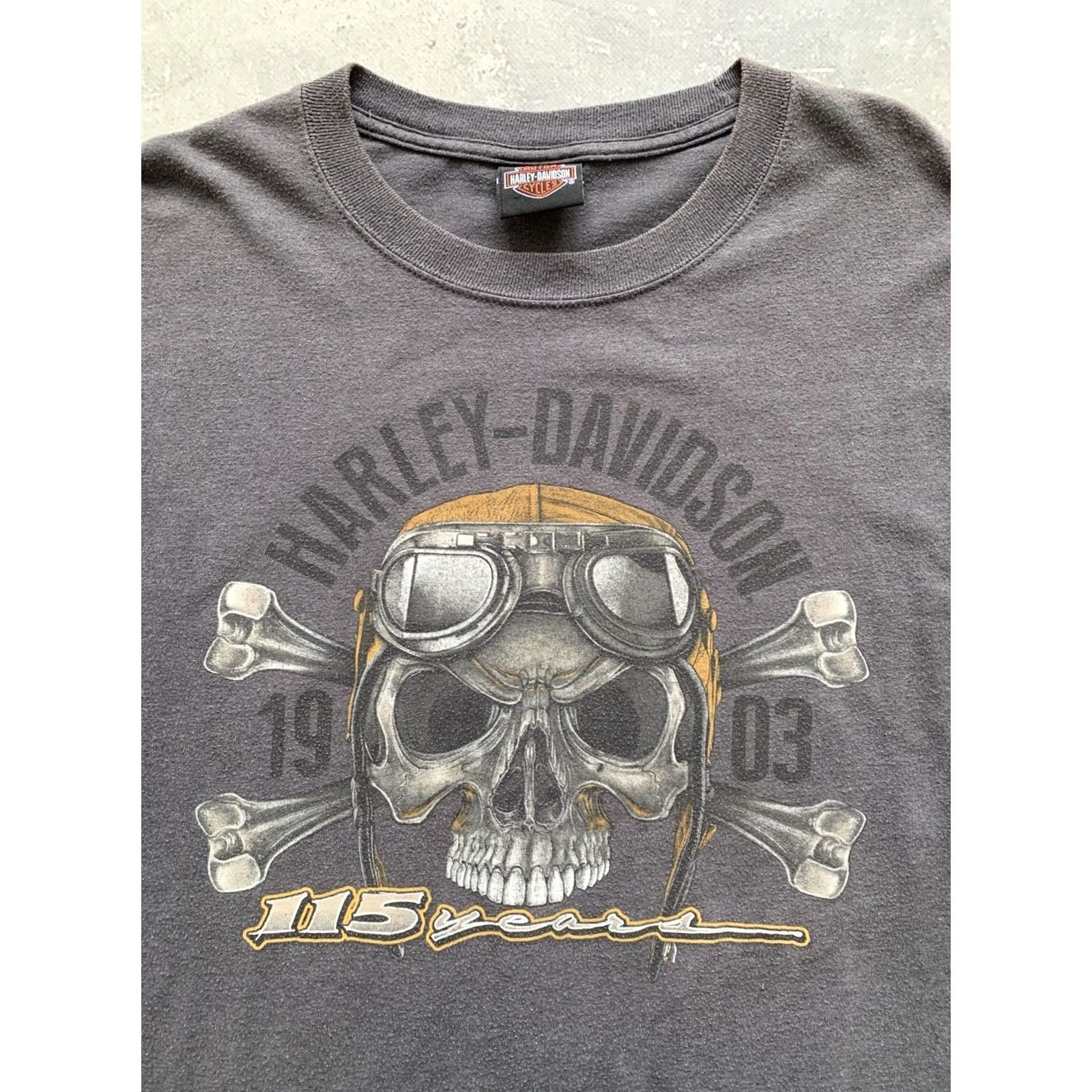 Harley Davidson Harley-Davidson T-Shirt Men XL Gray Crew Neck Graphic Print 115 Years Lausanne Morges Switzerland Shirt Men XL Gray Harley-Davidson Tee Size US XL / EU 56 / 4 - 3 Thumbnail