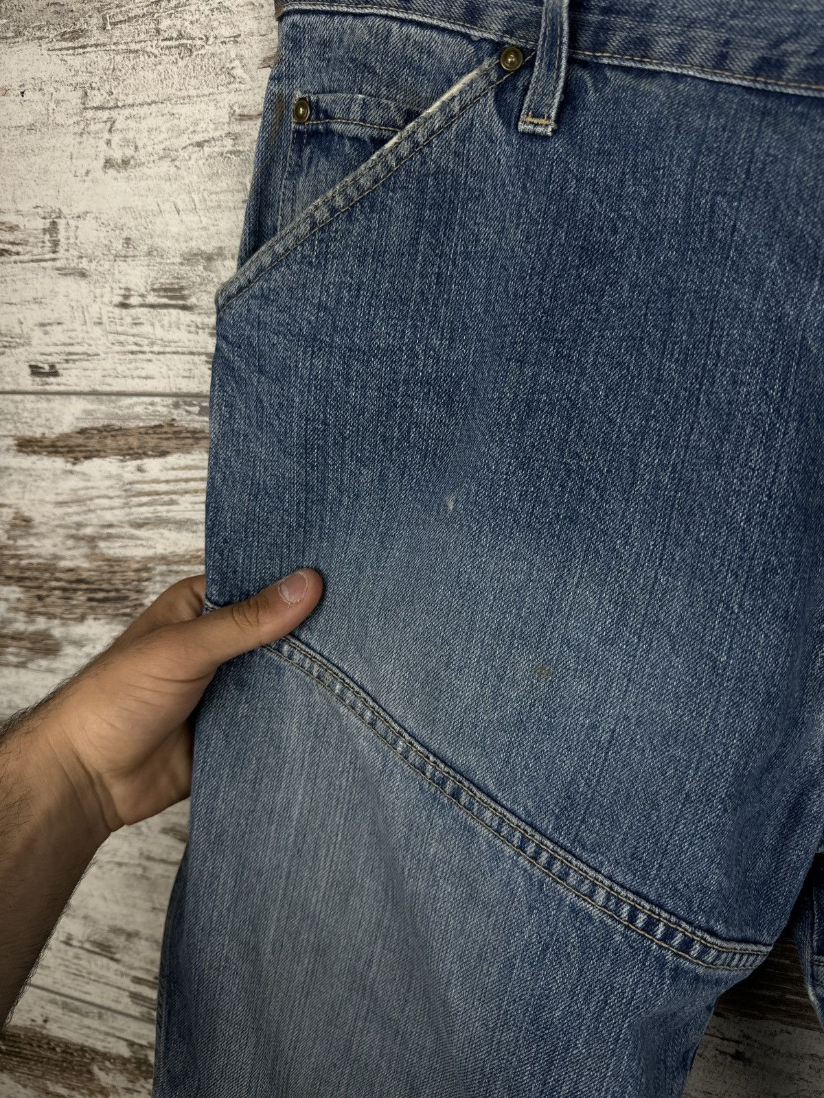 G-Star × Vintage Mens Vintage G Star Raw denim jeans Elwood 3d faded y2k rare Size US 36 / EU 52 - 8 Thumbnail