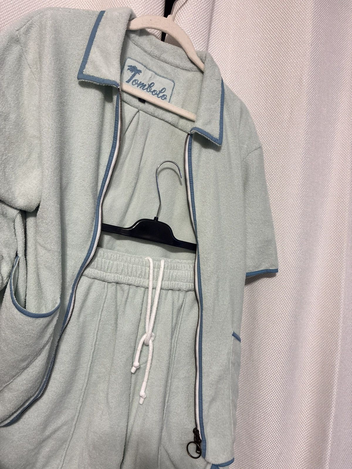 Tombolo Tombolo Terry Cloth Cabana Set – Matching Zip Shirt + Shorts Size US L / EU 52-54 / 3 - 13 Thumbnail
