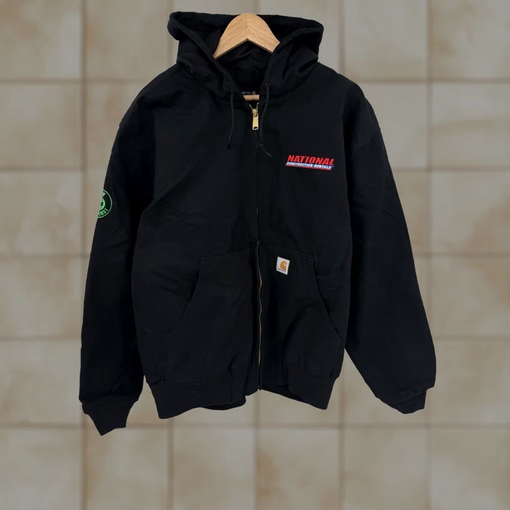 Carhartt × Vintage J181 BLK Bomber Work Jacket Hoodie Thrashed