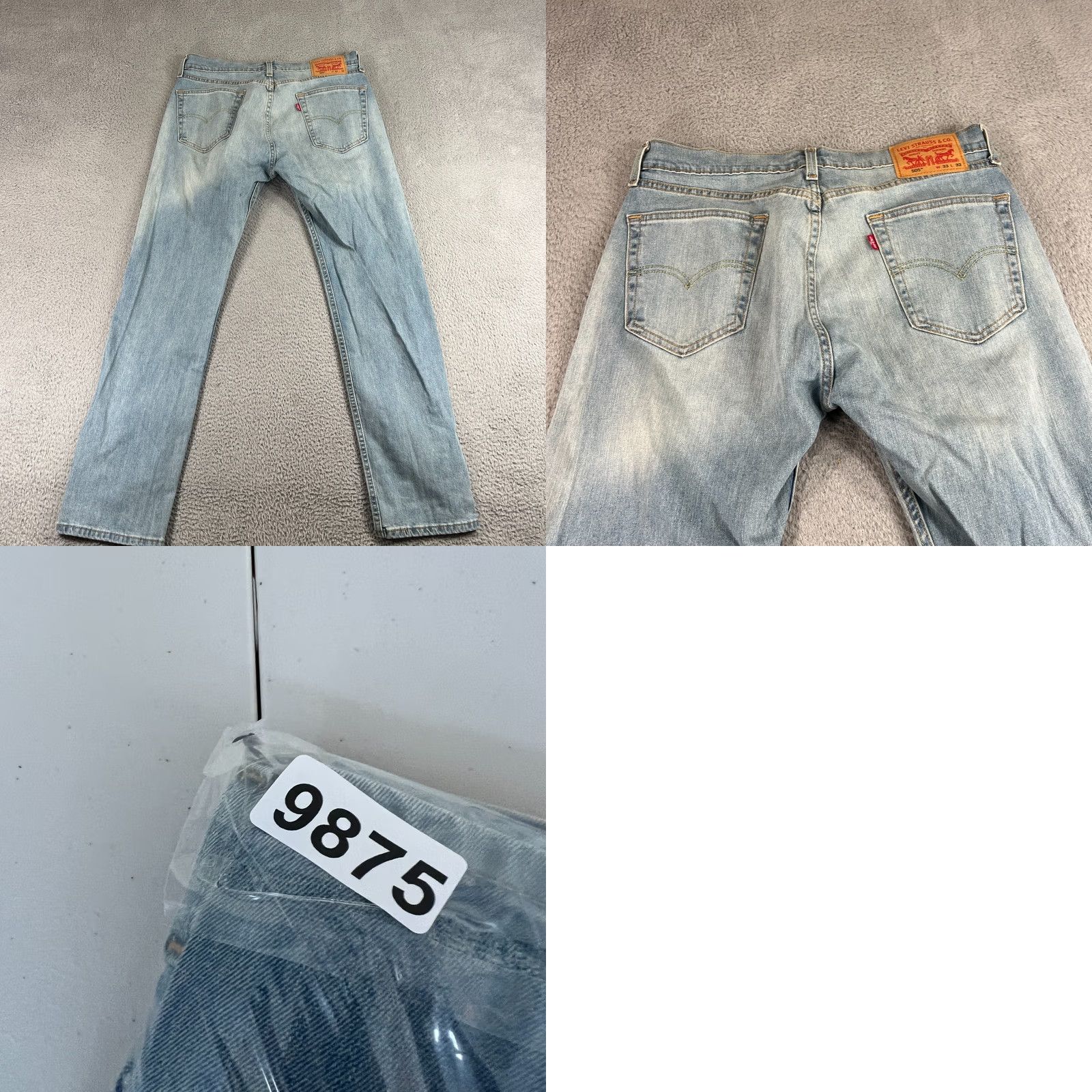 Levi's Levi's 505 Jeans Mens 33x32 Blue Straight Leg Light Wash Denim Classic Fit Regular Size Type: Regular 5-Pocket Design Shoes? Size US 33 - 9 Thumbnail