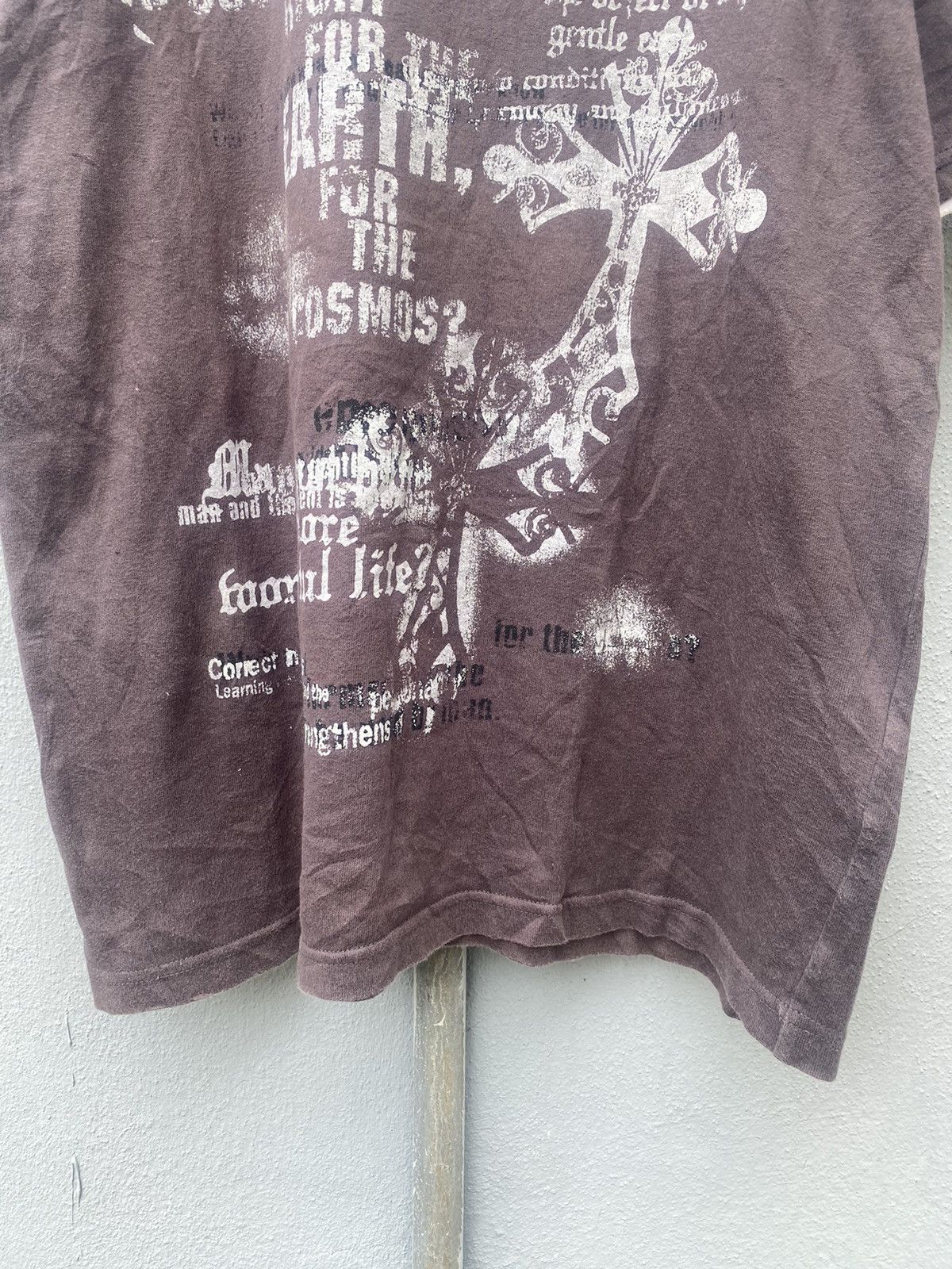 14th Addiction × Affliction × JNCO Vintage Y2K Bossy Hill Cross Poem Tshirt Size US L / EU 52-54 / 3 - 7 Thumbnail