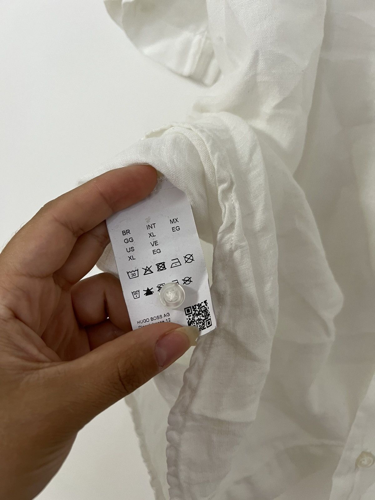 Hugo Boss Boss linen short short sleeve XL Size US XL / EU 56 / 4 - 4 Thumbnail