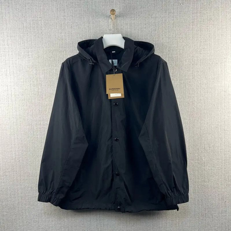 Burberry Burberry Black Nylon Print Spring Jacket Size US L / EU 52-54 / 3 - 1 Thumbnail