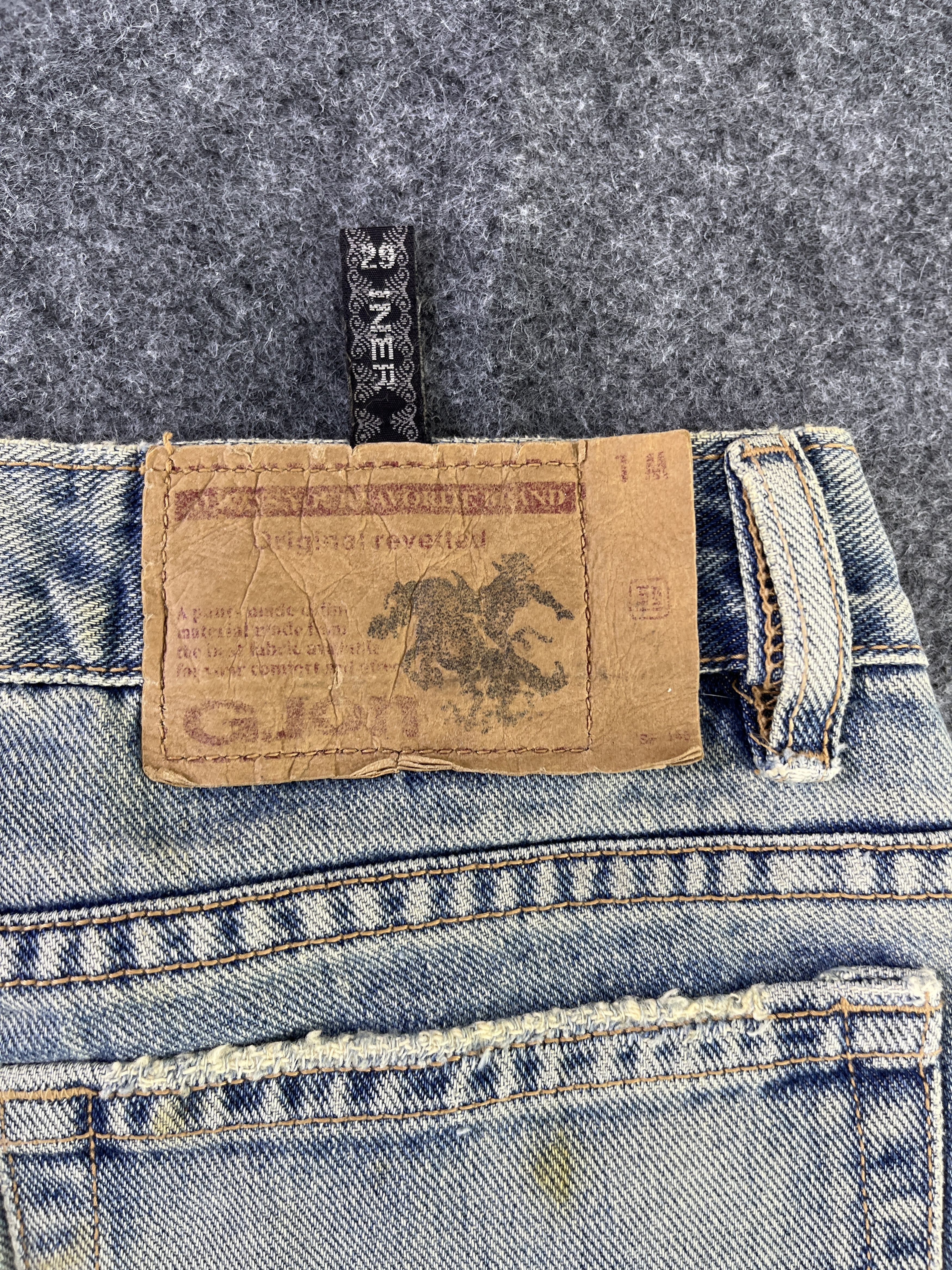 Japanese Brand G Jon Distressed Jeans Flare Denim - J945 Size 29" - 6 Thumbnail