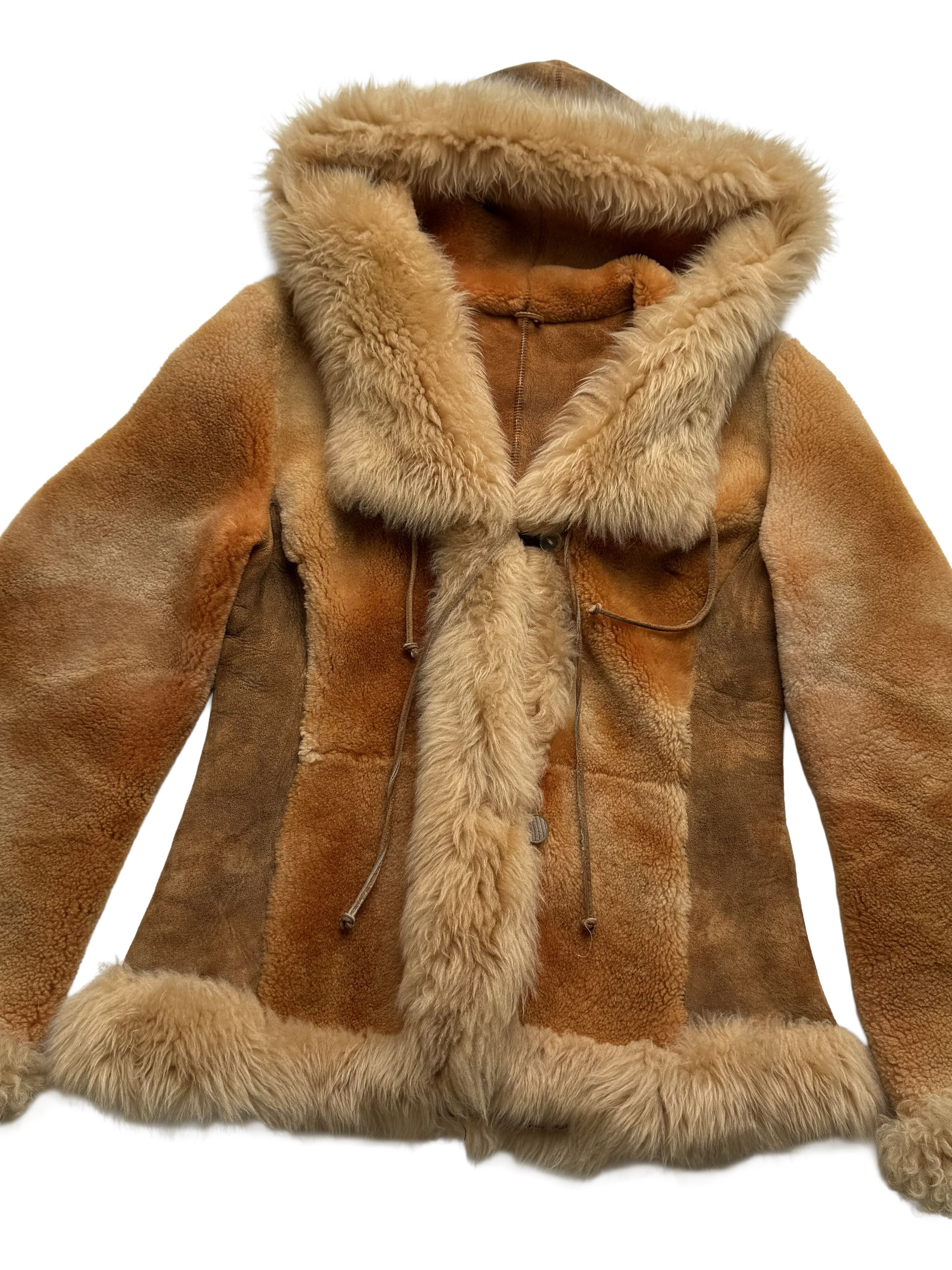 Vintage Vintage Real Sheepskin Hooded Jacket Size L / US 10 / IT 46 - 7 Thumbnail