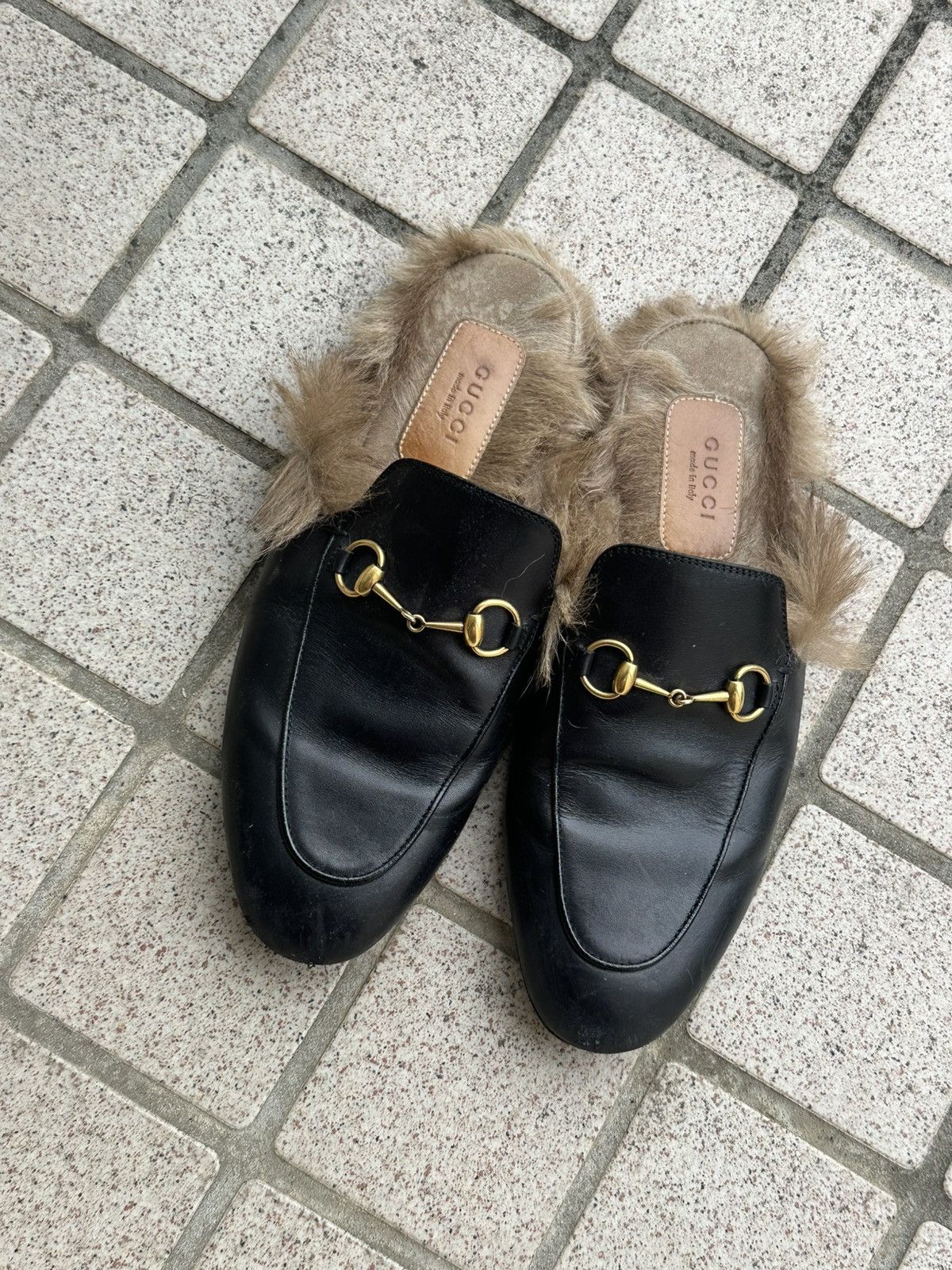 Gucci Gucci Horse Bit Fur Leather Mules Size US 6.5 / IT 36.5 - 4 Thumbnail
