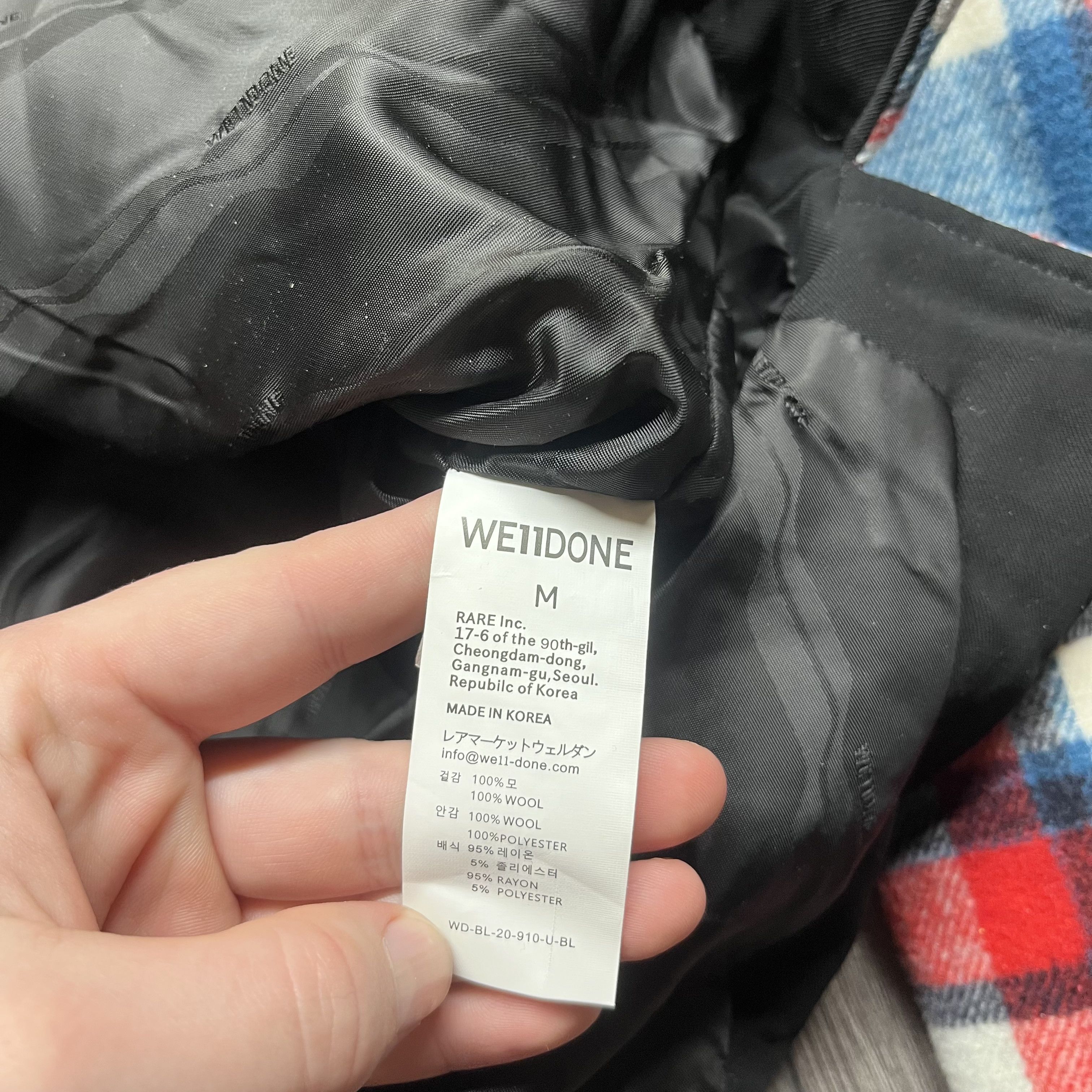 WE11DONE We11done Wool Plaid Print Quarter Zip Jacket Medium Size US M / EU 48-50 / 2 - 8 Thumbnail