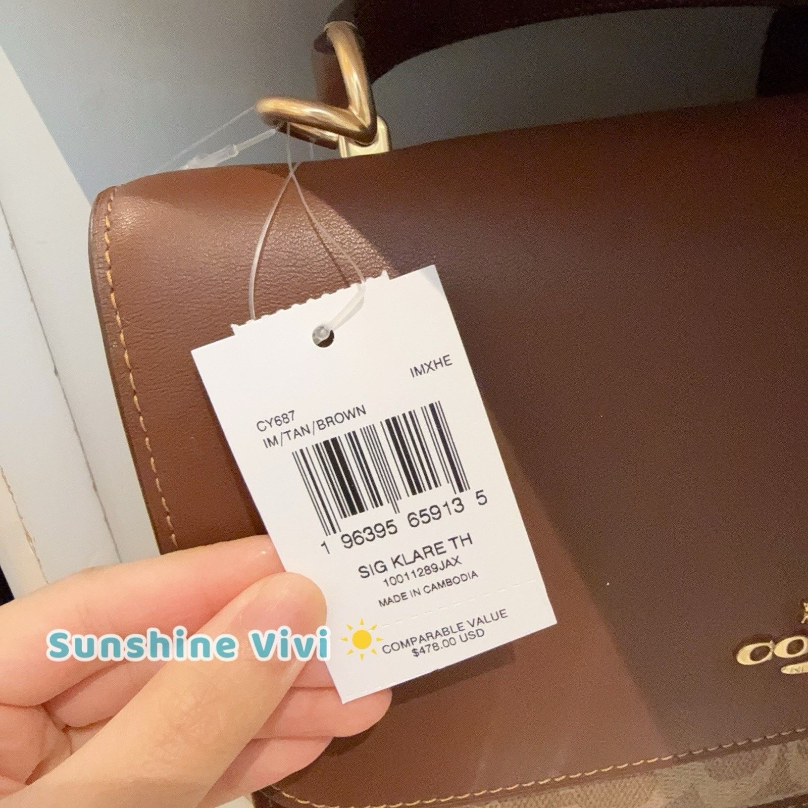Coach NWT Coach Klare Top Handle Bag CY687 Gold/Tan/Brown Size ONE SIZE - 4 Thumbnail