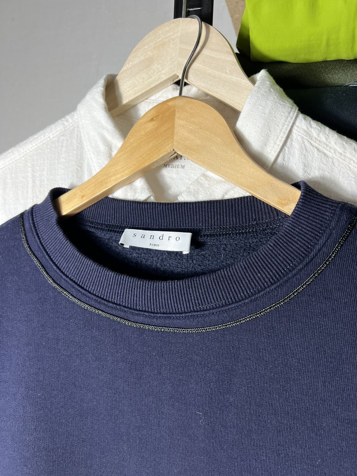 Sandro Sandro Natty Embroidered Rhinestone M Dark Navy Sweatshirt 2 Size M / US 6-8 / IT 42-44 - 2 Thumbnail
