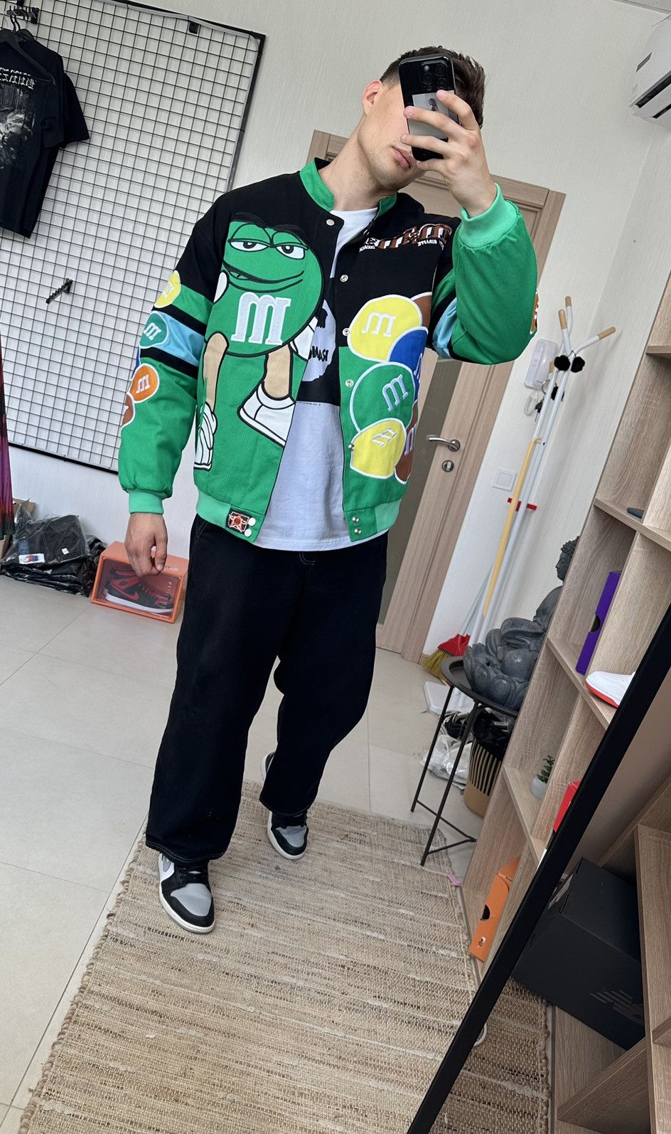 NASCAR × Vintage M&ms Nascar Formula uno F1 racing jacket moto Men XL green Size US XL / EU 56 / 4 - 17 Thumbnail