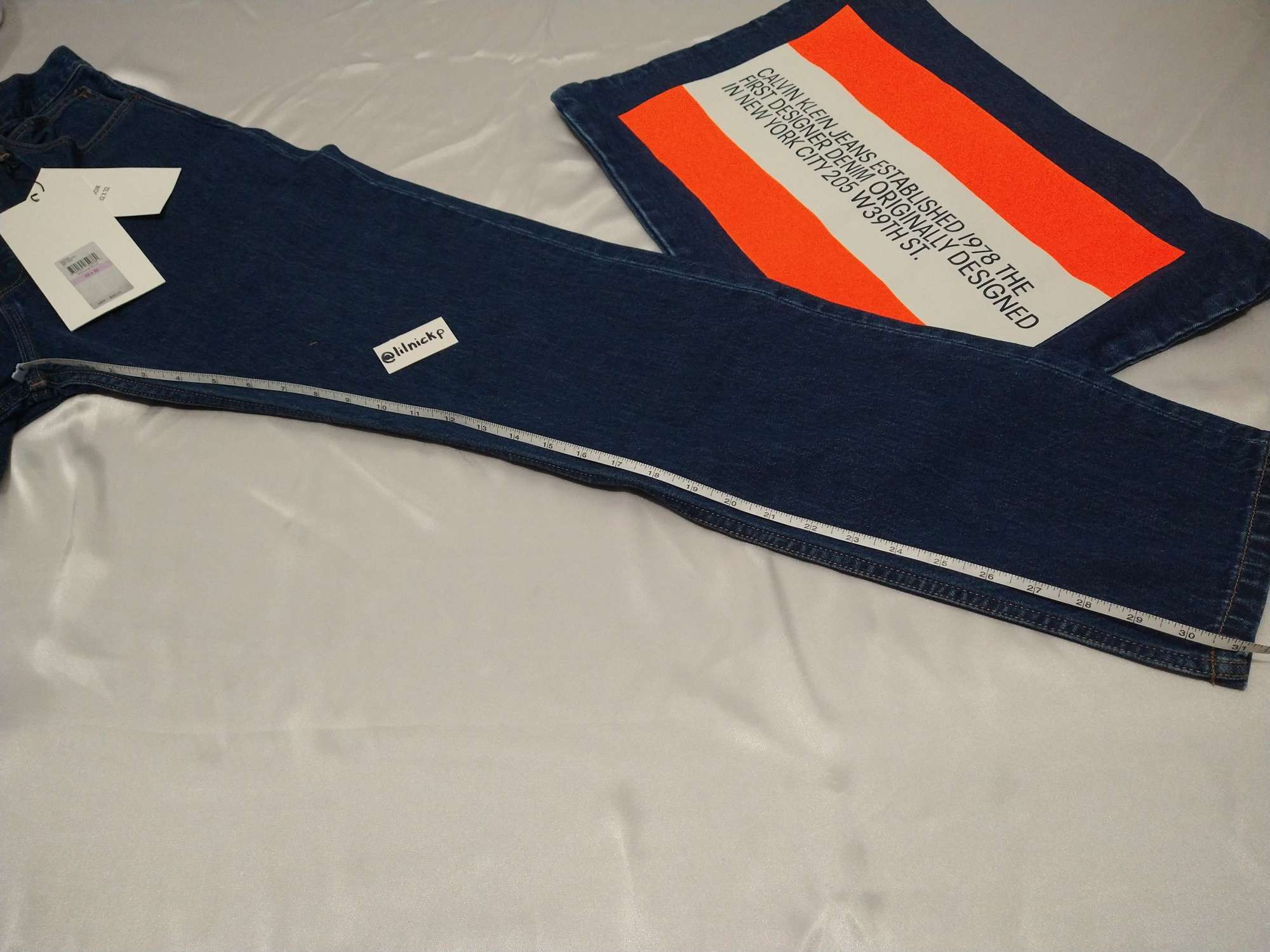Calvin Klein 205W39NYC EST. 1978 Narrow Leg Apollo Blue Jeans Size US 32 / EU 48 - 6 Thumbnail