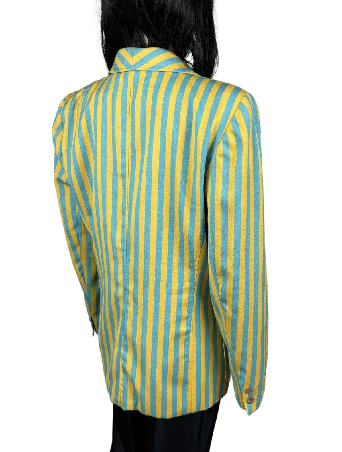 Ungaro Paris × Vintage Vintage Ungaro Paris Striped Blazer Jacket Wool Size 44 Size M / US 6-8 / IT 42-44 - 11 Thumbnail