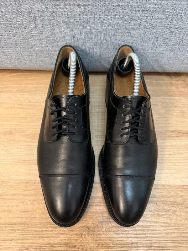 LODING Loding 1998 Paris Derby Leather Black Shoes Lace Ups 6 40 Size US 7 / EU 40 - 4 Thumbnail