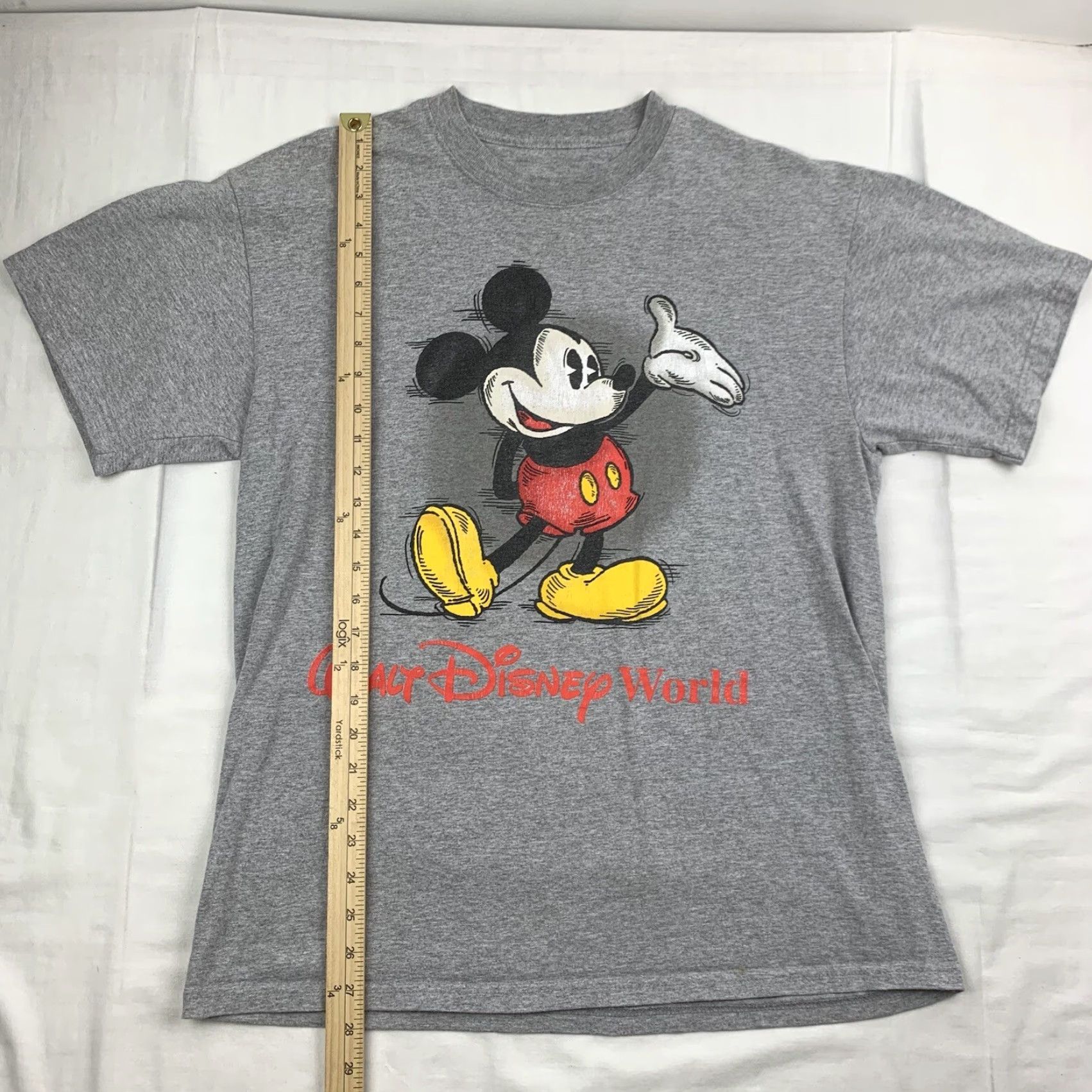 Disney VINTAGE Mickey Mouse Shirt Adult Medium Gray Disney World Theme Park Cartoon Y2K Mens Size US M / EU 48-50 / 2 - 5 Thumbnail