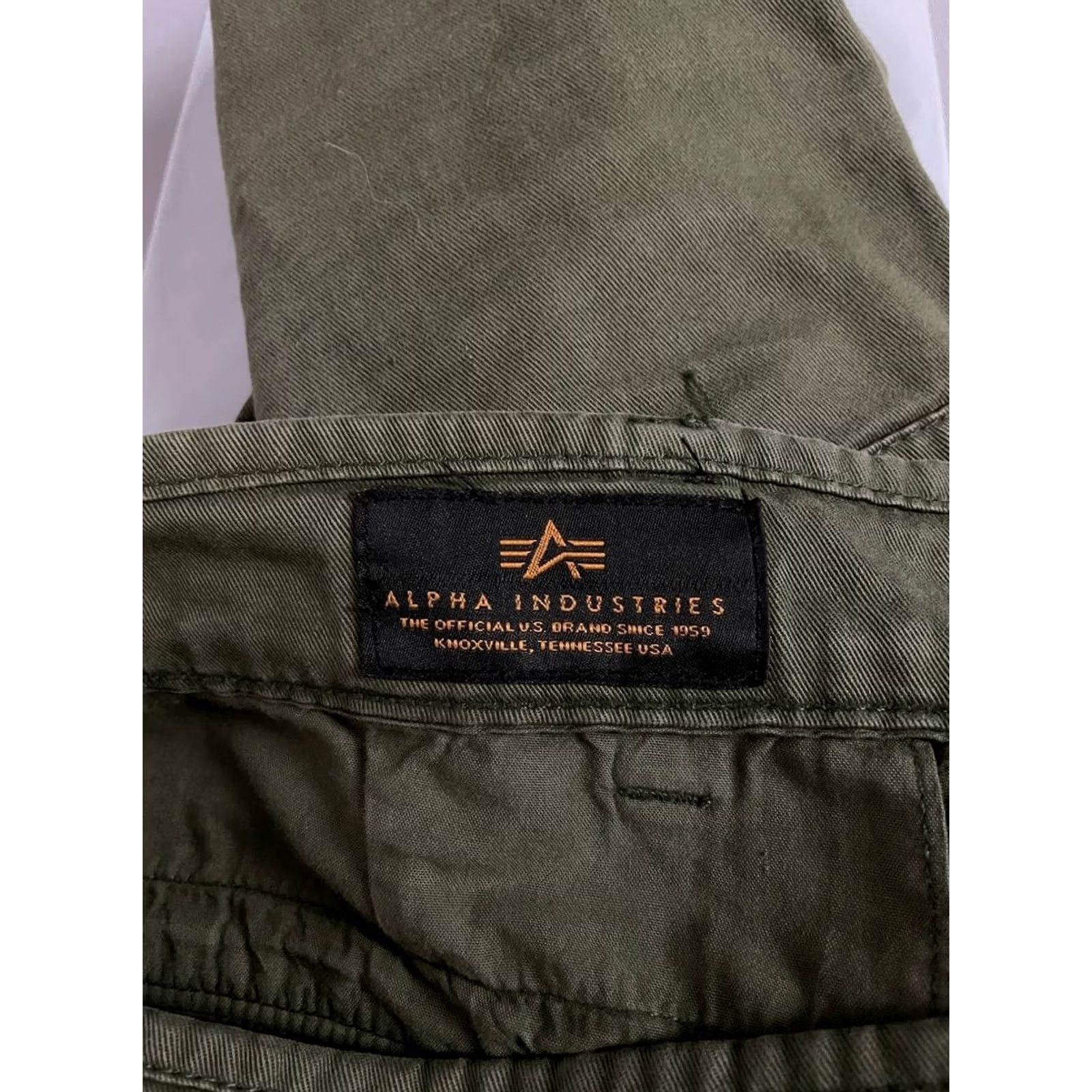 Alpha Industries Alpha Industries Mens Cargo Pants Size 31 Olive Green Cotton Straight Leg Size US 31 - 3 Thumbnail
