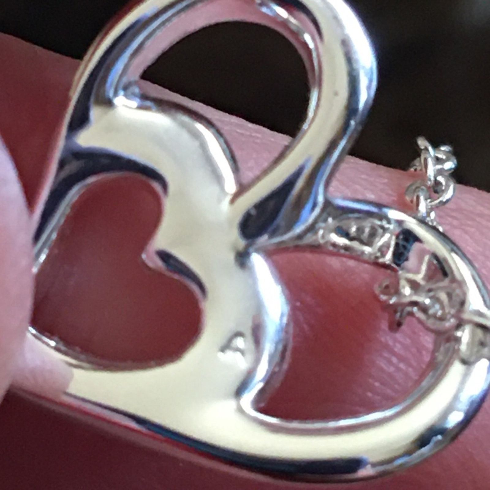 Jewelry Ladies valentine silver plated heart pendant on chain NIB Size ONE SIZE - 6 Thumbnail
