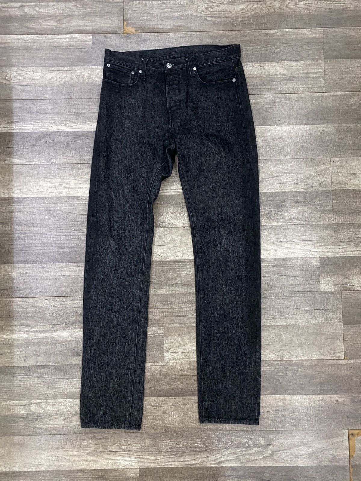 Helmut Lang 03ss Helmut Lang Rubber Tire Print Denim Pants | Grailed