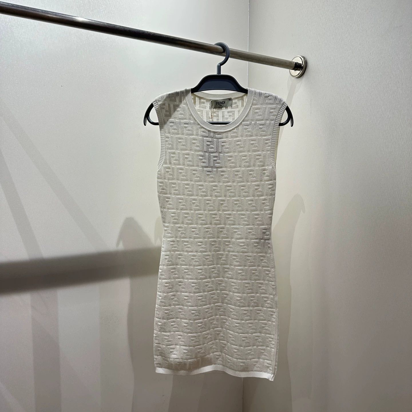 Fendi Fendi Women's FF all over knit dress 42 mar458 Size M / US 6-8 / IT 42-44 - 1 Thumbnail