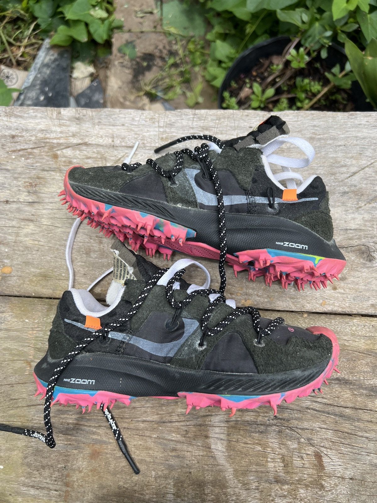 Nike × Off-White Nike Zoom Terra Kiger 5 Off-White Black (Women's) CD8179-001 Size US 5.5 / IT 35.5 - 2 Thumbnail