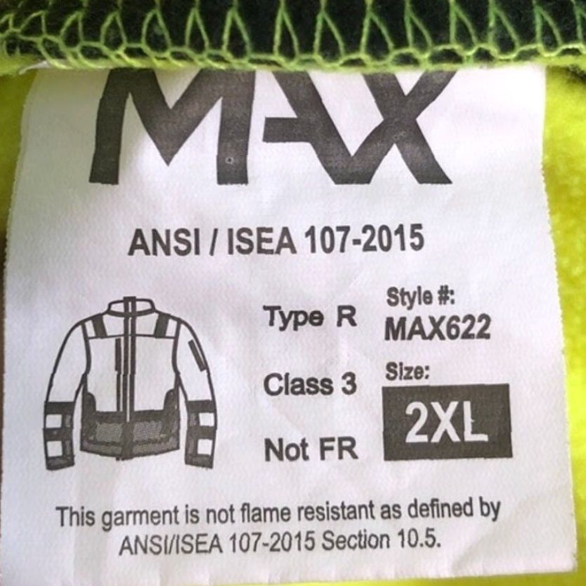 Vintage Max Mens Jacket Yellow Black Andersen Construction Workwear PPE 2XL Bomber Zip Polyester Full Zip Big & Tall Mens Jacket Size US XXL / EU 58 / 5 - 7 Thumbnail