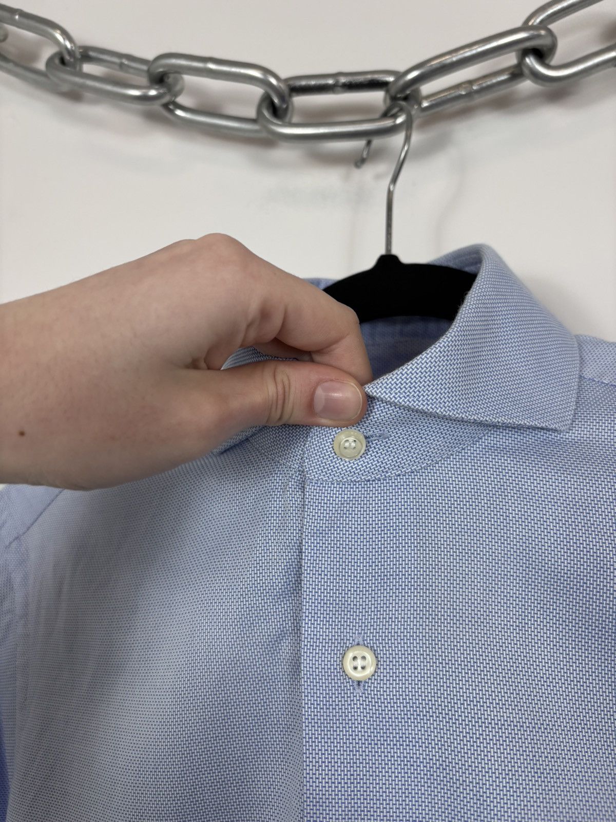 Boggi Boggi Milano Men’s Slim Fit Royal Oxford Button Up Shirt Size US S / EU 44-46 / 1 - 5 Thumbnail
