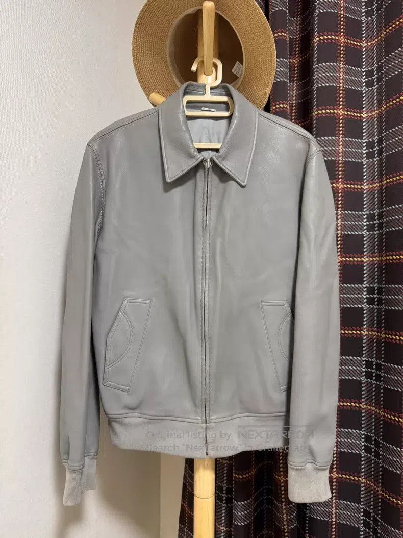 Hermes Hermes Sheepskin Leather Jacket, Elephant Grey, Sophistica Size US L / EU 52-54 / 3 - 1 Thumbnail