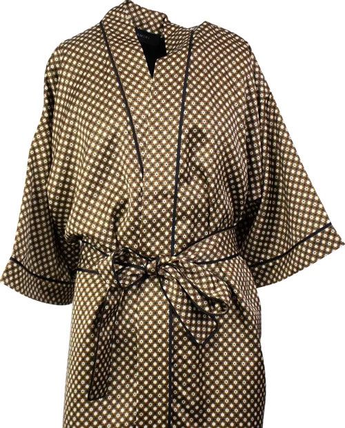 Amiri o1gr1nt1024 Poker Chip Pajama Robe in Tan Size US XL / EU 56 / 4 - 3 Thumbnail