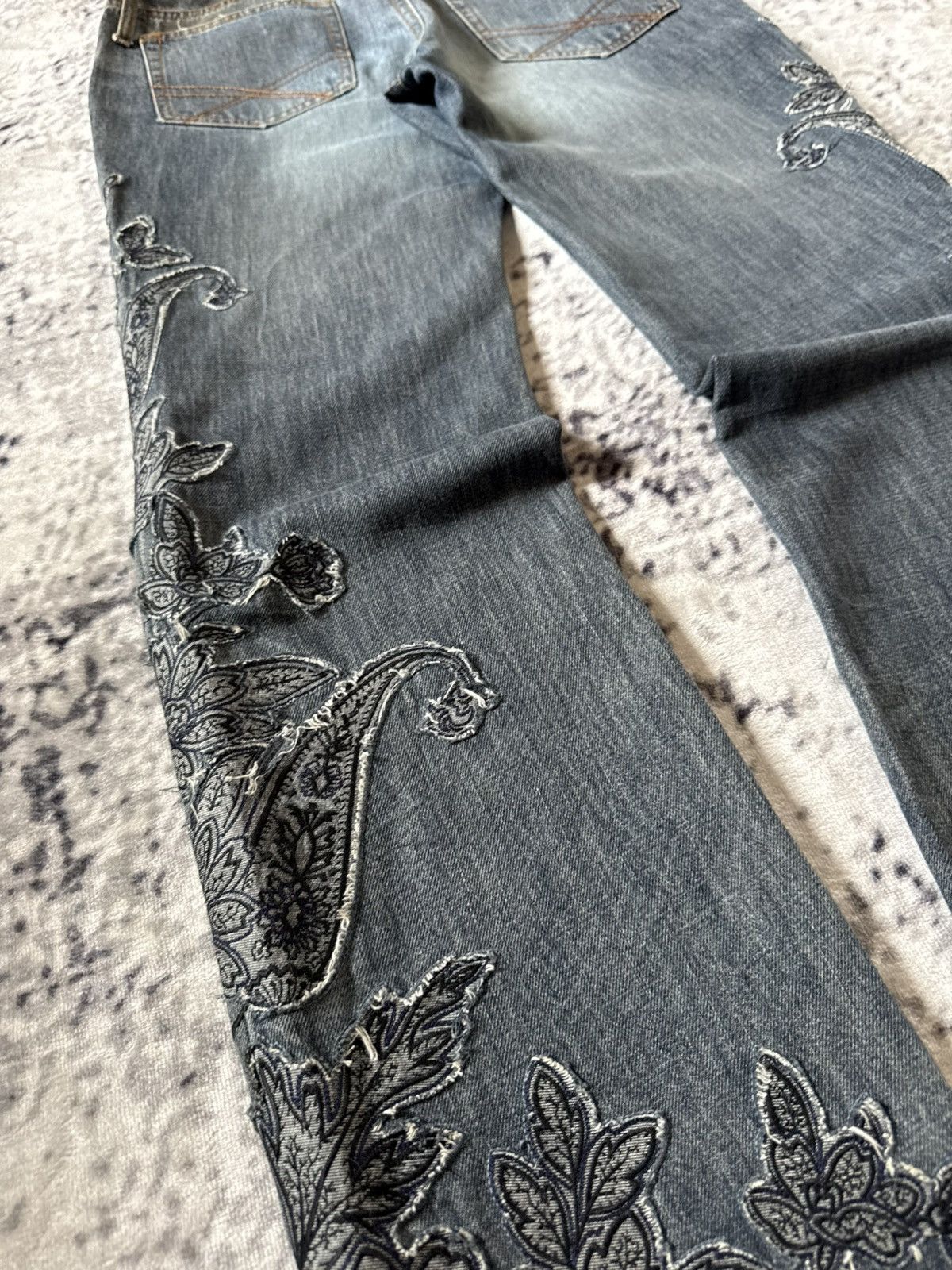 GOSTAR DE FUGA Sportmax Code By Max Mara Ornamental Embroidery Flared Jeans Size US 30 / EU 46 - 17 Thumbnail