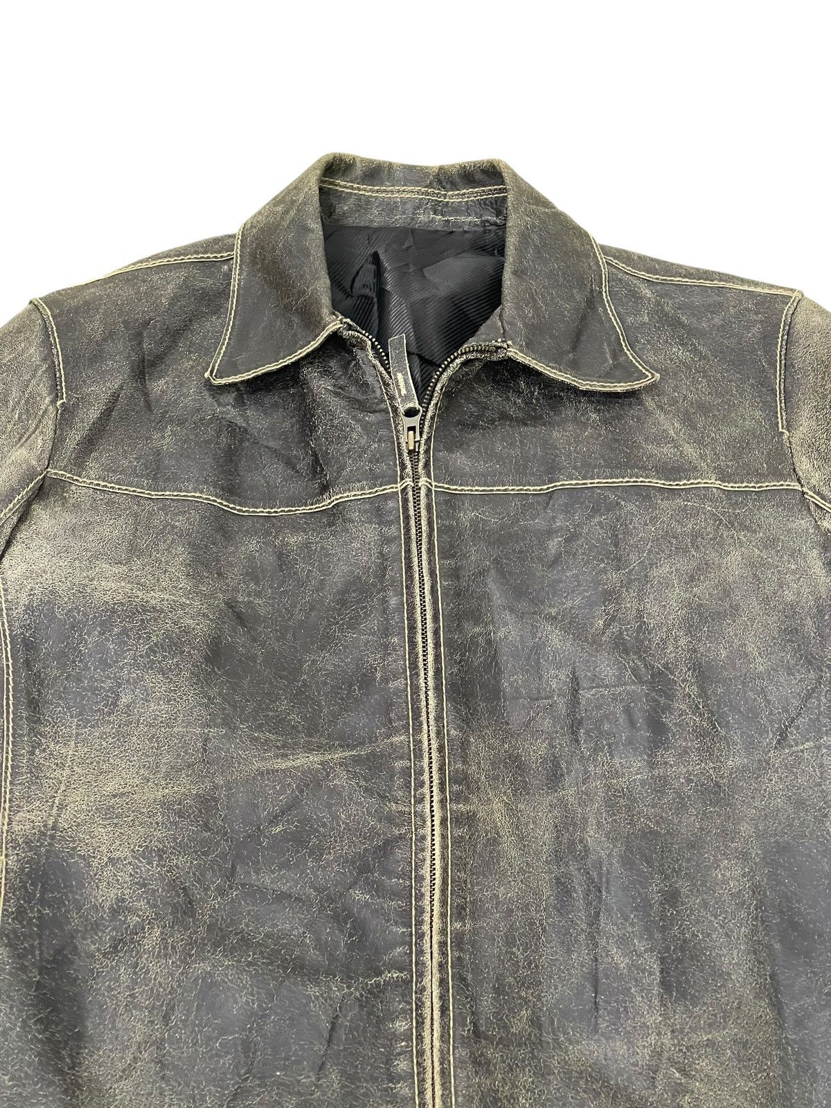 Japanese Brand Blistered Leather Jacket Admix Japan Cowhide Slim 7🟩0 Size US M / EU 48-50 / 2 - 12 Thumbnail