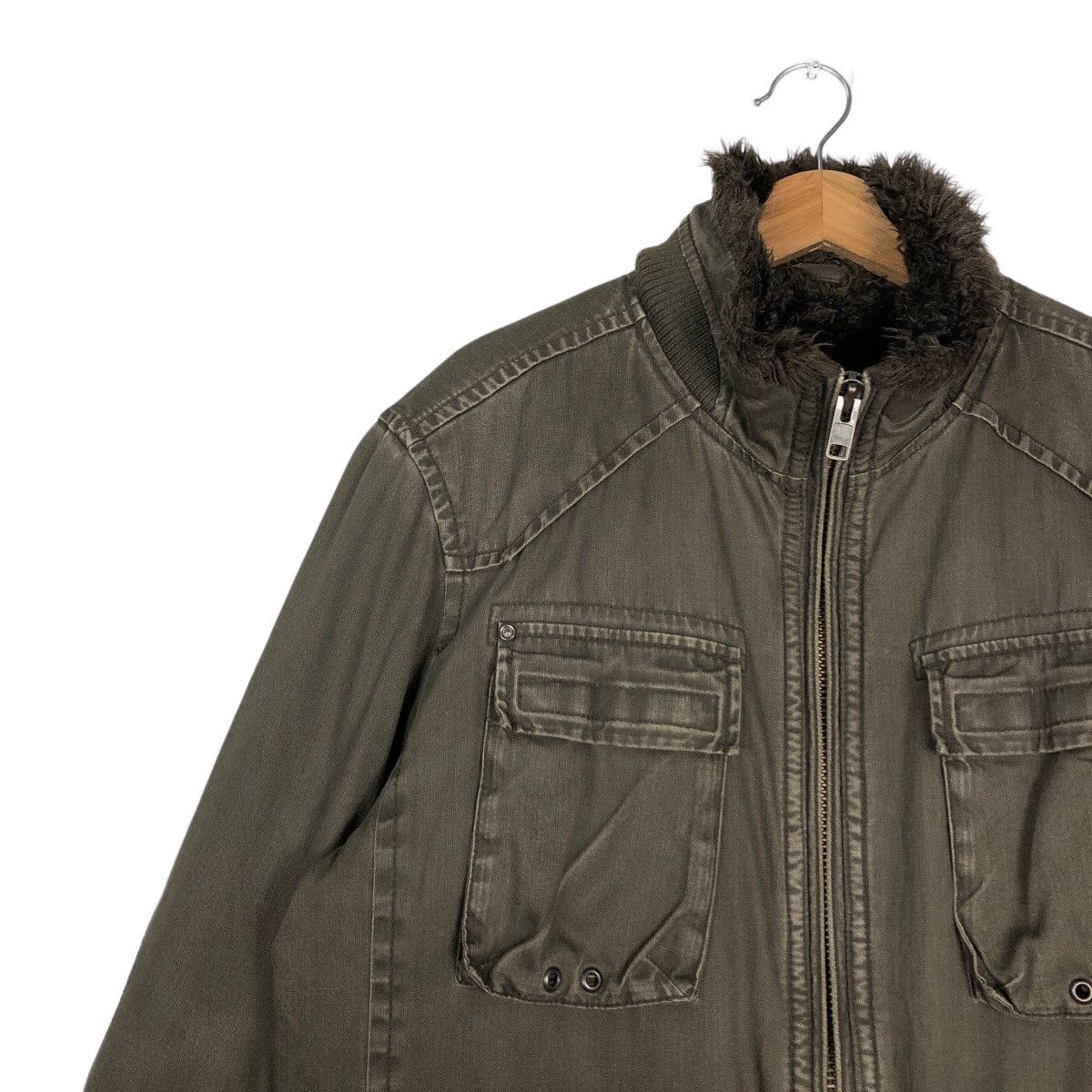 Japanese Brand 🔥Vintage Biker Jacket Military Design Cargo Chore Chevignon Size US L / EU 52-54 / 3 - 7 Thumbnail
