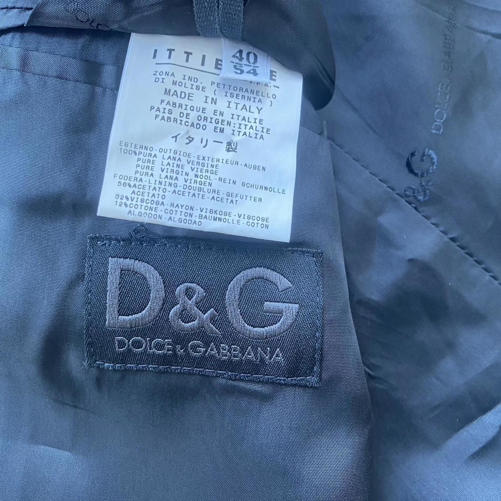 Dolce & Gabbana Dolce & Gabbana D&G Concealed Button 2 Piece Vintage Suit Size 54R - 3 Thumbnail