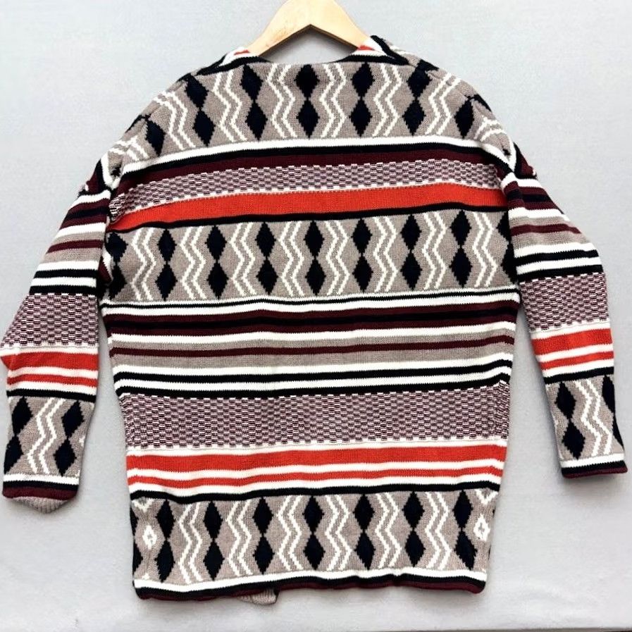 Old Navy Old Navy Southwestern Tribal Open Front Cardigan Aztec Stripe Longline Sweater S Size S / US 4 / IT 40 - 5 Thumbnail