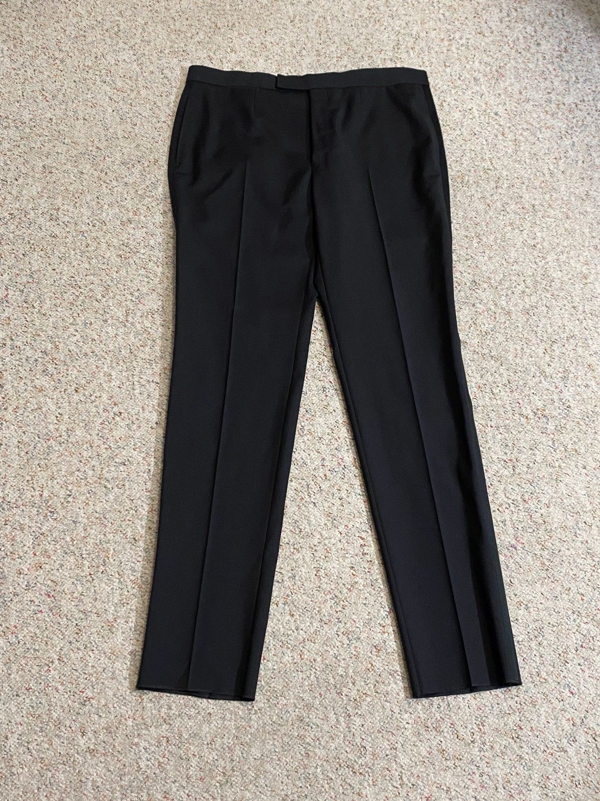 Z Zegna Zegna Flat Front Tuxedo Trousers size 7-54R/ fit 36” waist Size 54R - 6 Thumbnail