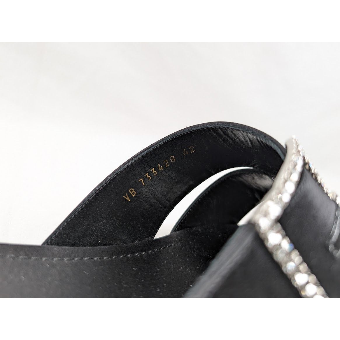 Saint Laurent Paris o1rshd1 Jacques Slide Strass Crepe Satin Sandal in Nero Size US 9 / EU 42 - 7 Thumbnail