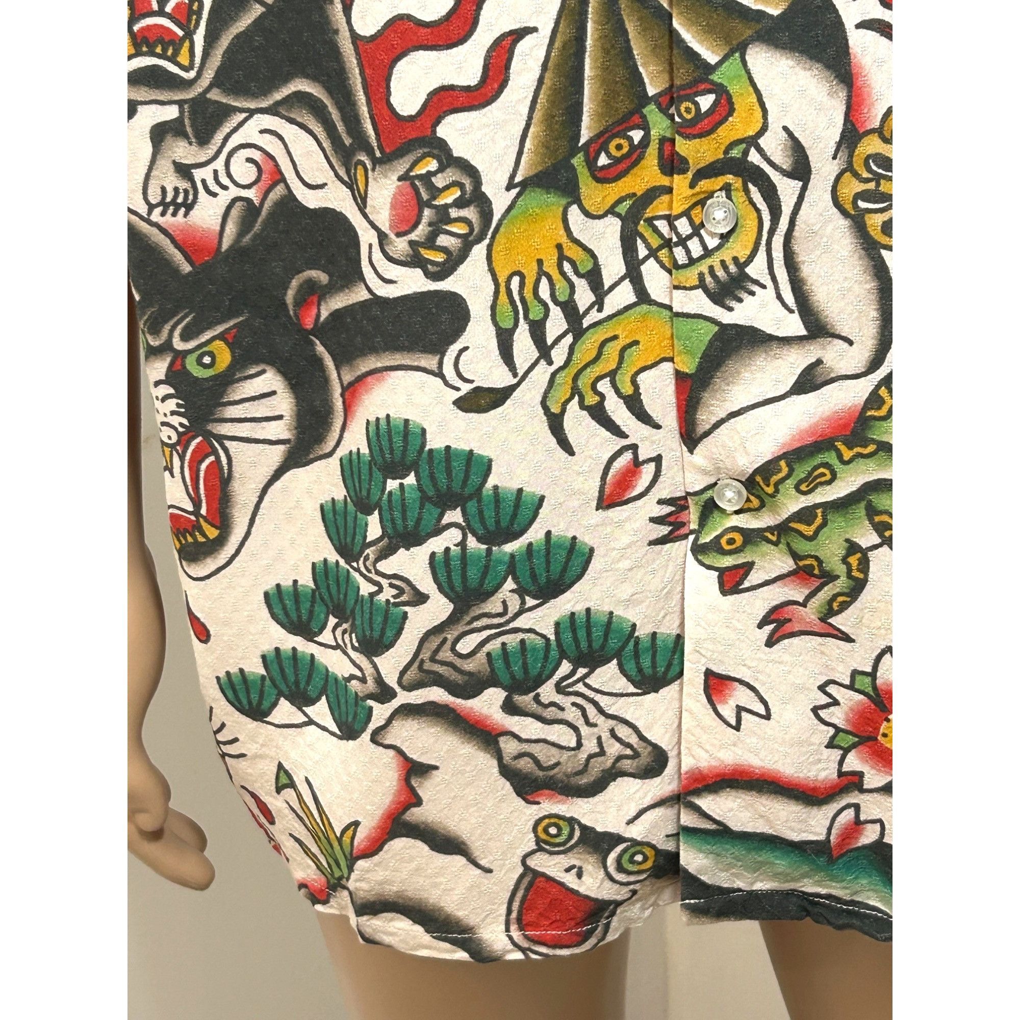 Volcom Yusuke Hamamoto Mens Shirt Graphic Art Short Sleeve X