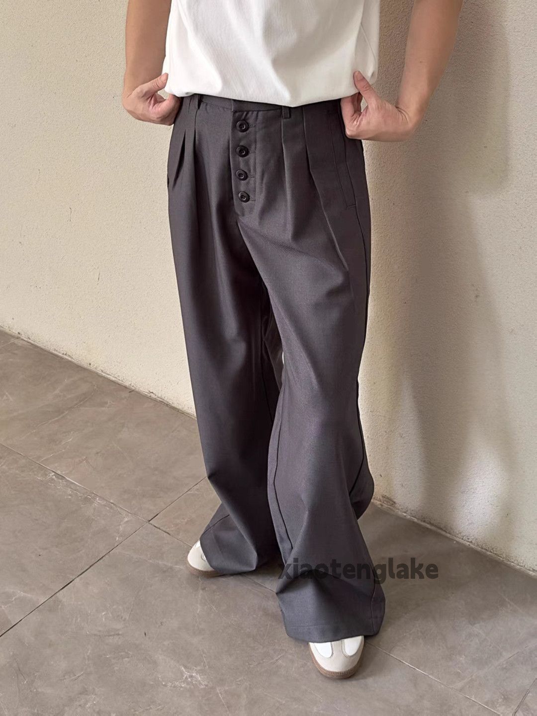 Designer × Vintage urban retro loose baggy bootcut flared yuppie pants Size US 32 / EU 48 - 1 Thumbnail