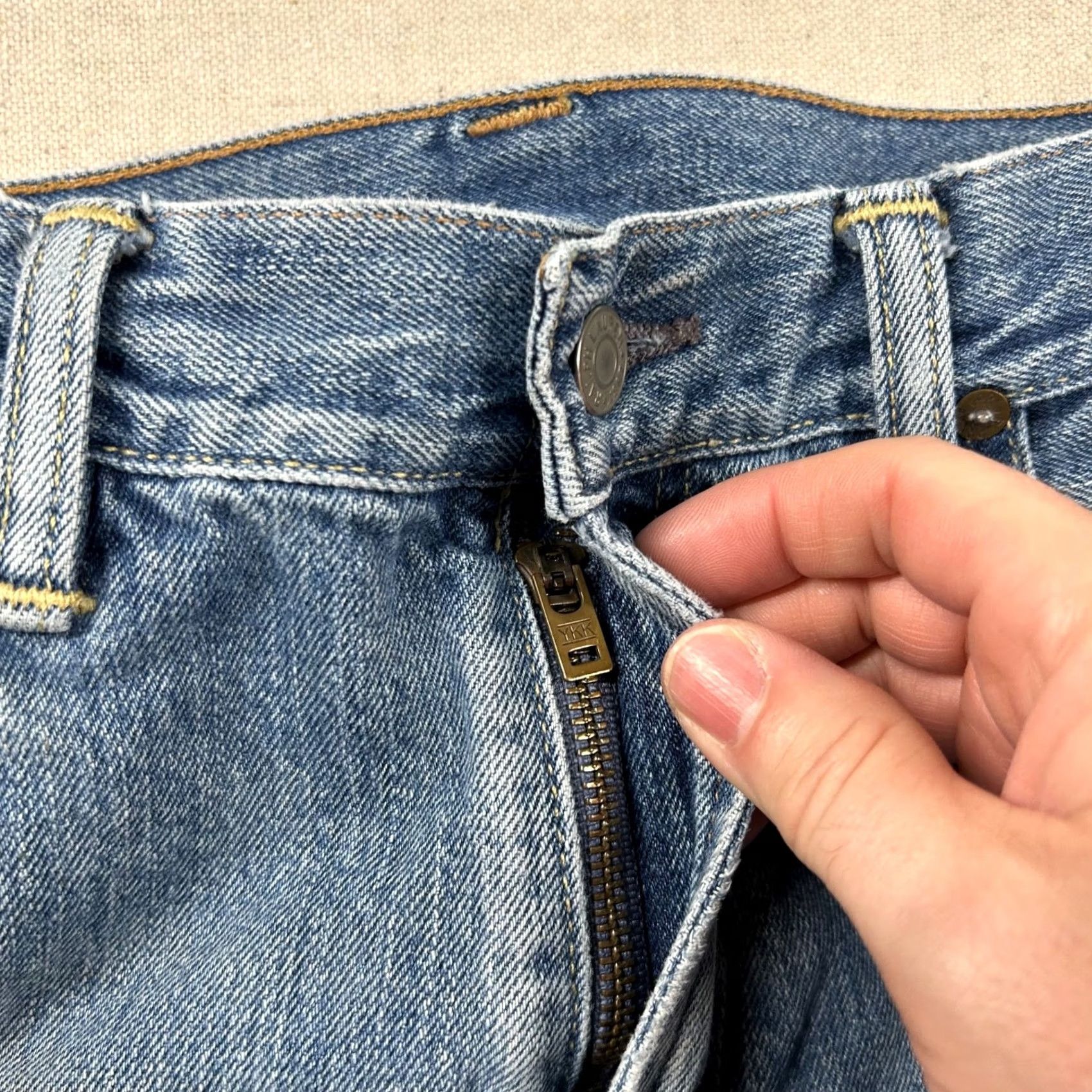 Polo Ralph Lauren VINTAGE Polo Ralph Lauren Jeans Mens 33x32 Classic Fit Distressed Denim 5-Pocket Blue Cotton Jeans Mens Regular 30in Inseam Girls? Size US XS / EU 42 / 0 - 3 Thumbnail