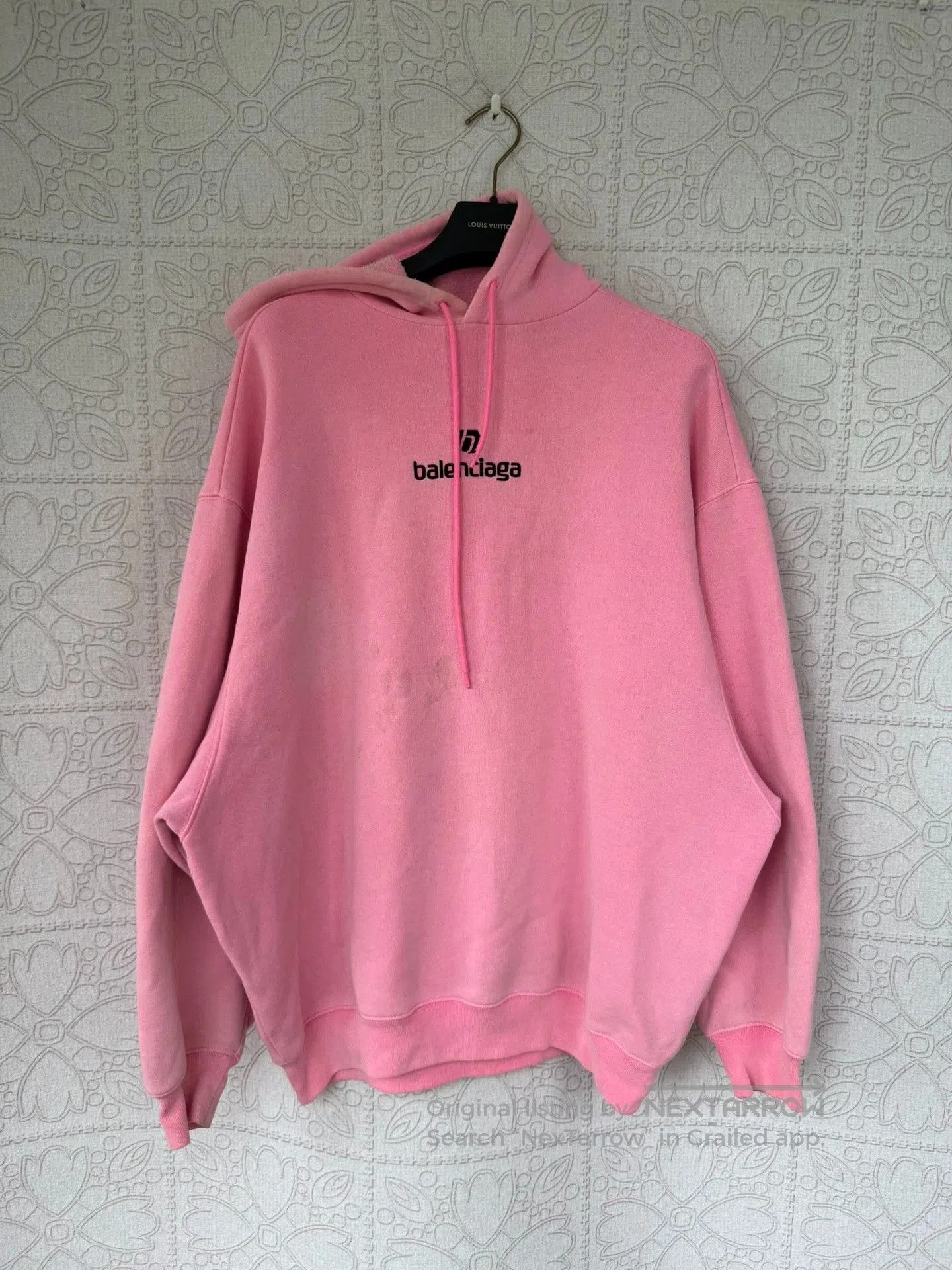 Balenciaga balenciaga pink football embroidered hoodie xs. Size XS / US 0-2 / IT 36-38 - 1 Thumbnail