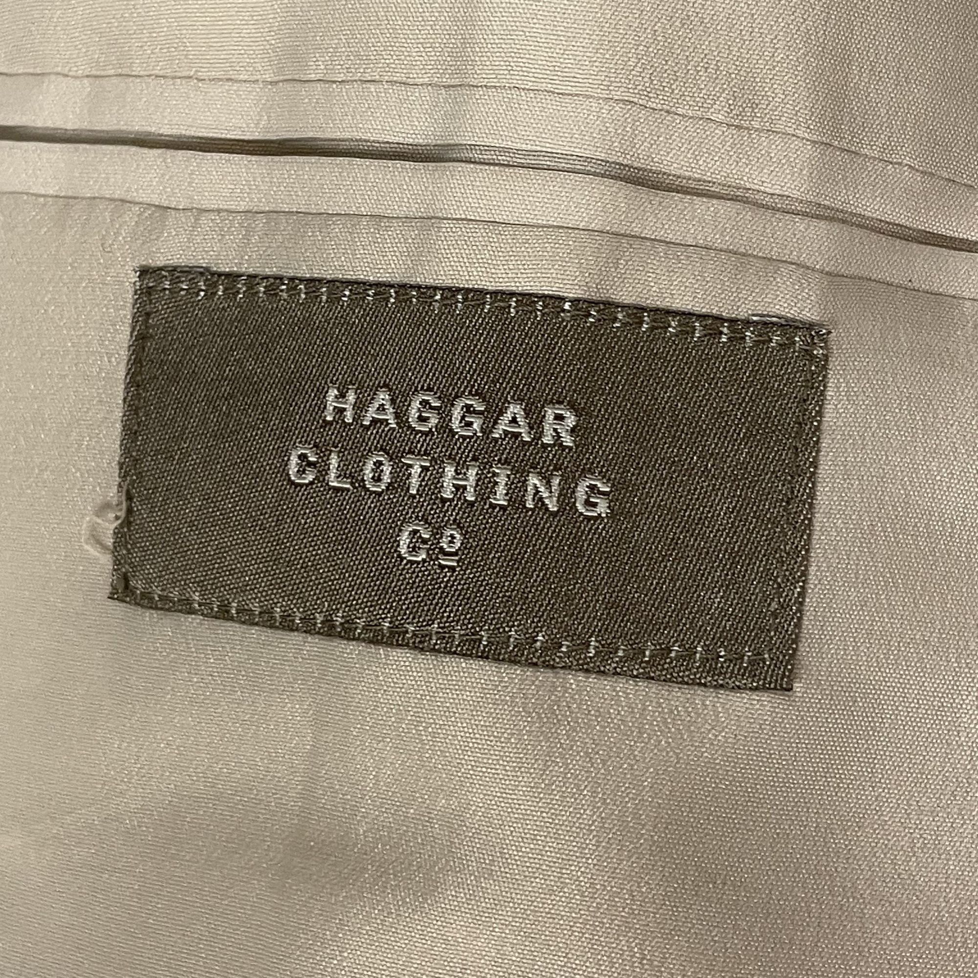 Haggar Vtg Haggar TROPICAL Khaki Sport Coat LINEN Jacket Size 44L - 5 Thumbnail