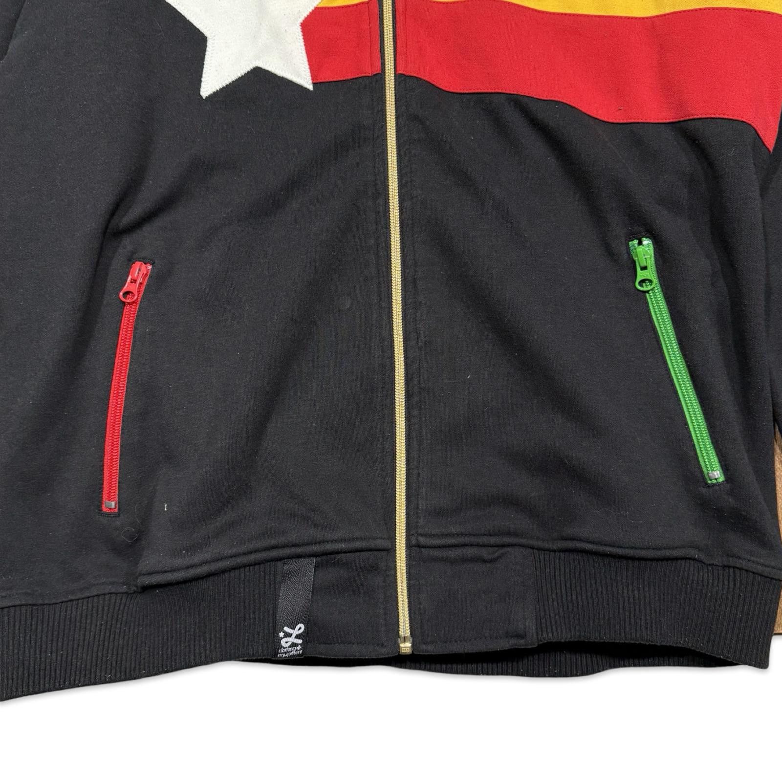 Designer LRG Rasta Y2K Black Zip-Up Jacket with Gold Zipper Size US L / EU 52-54 / 3 - 5 Thumbnail